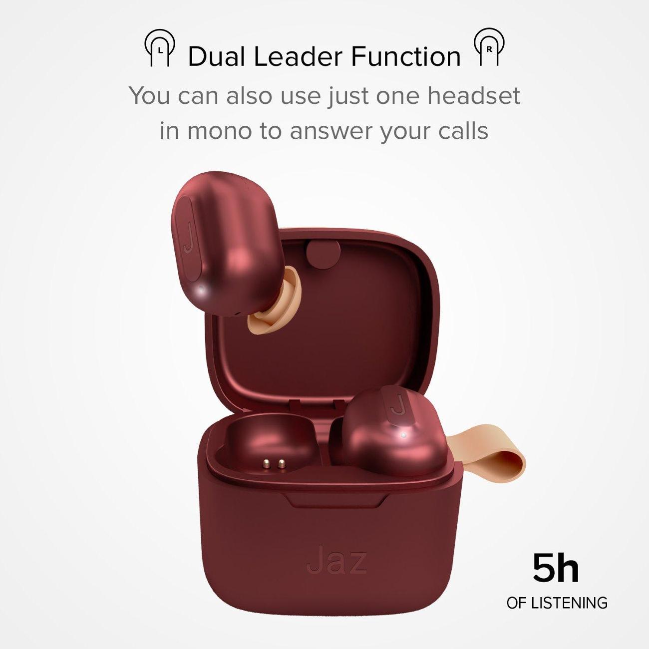 Наушники True Wireless SBS Jaz Airon Pomegranate красный