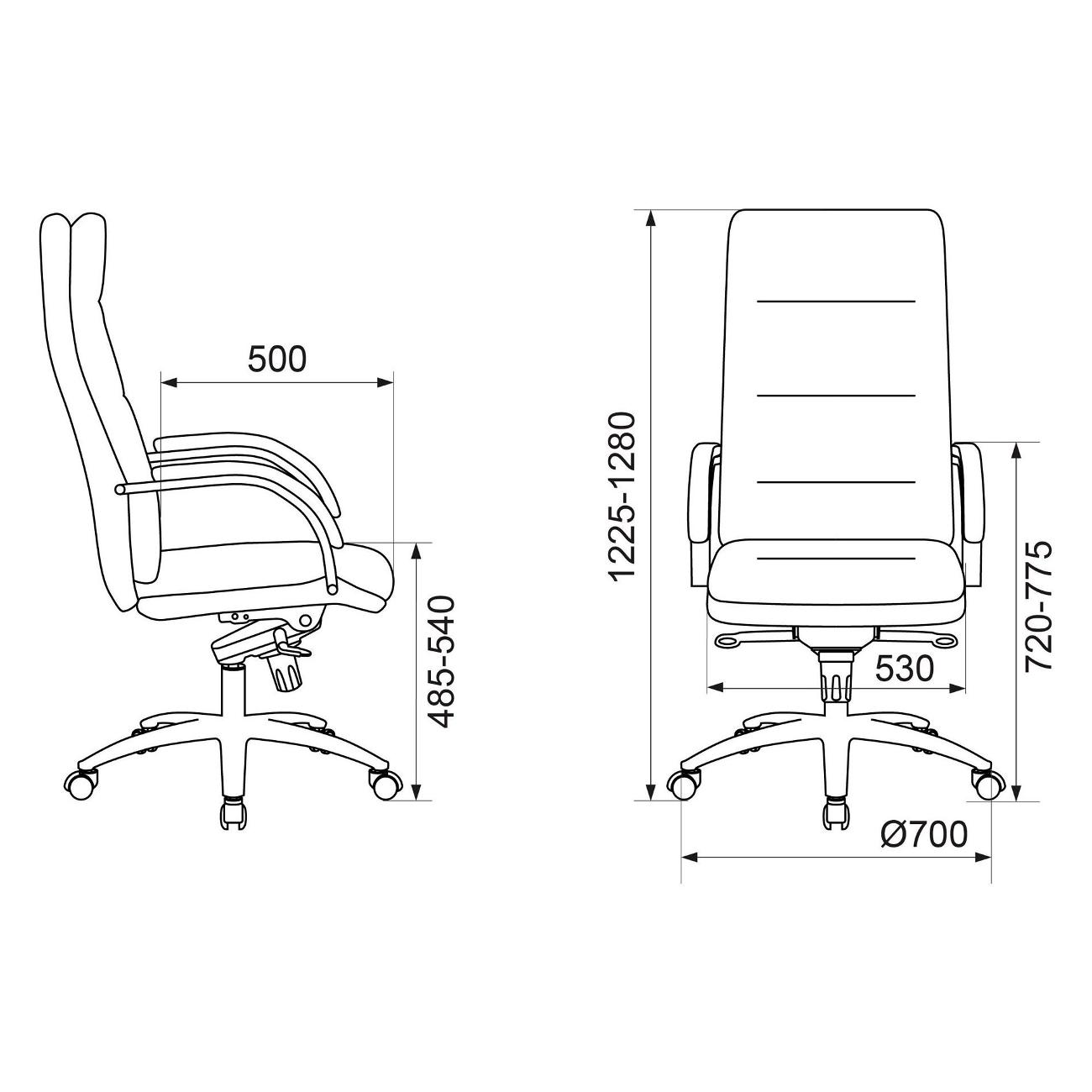Кресло Бюрократ T-9927SL/черный