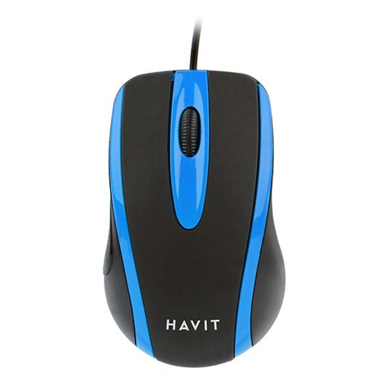 Мышь проводная Havit HV-MS753 Black/Blue фото