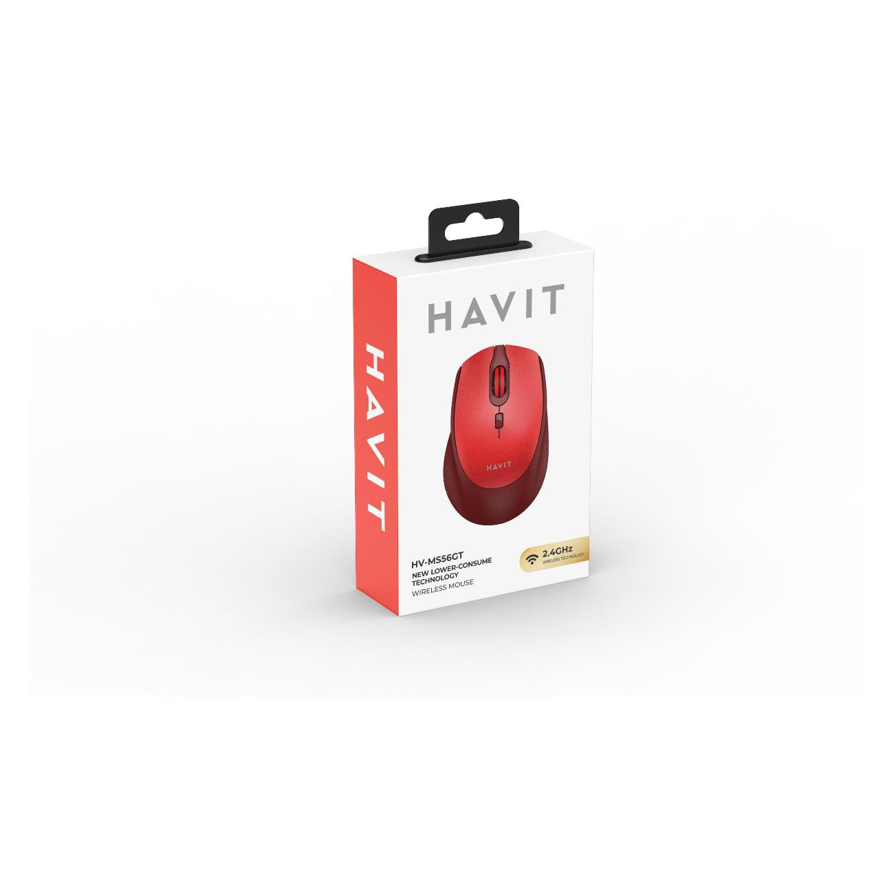 Мышь беспроводная Havit HV-MS56GT красный