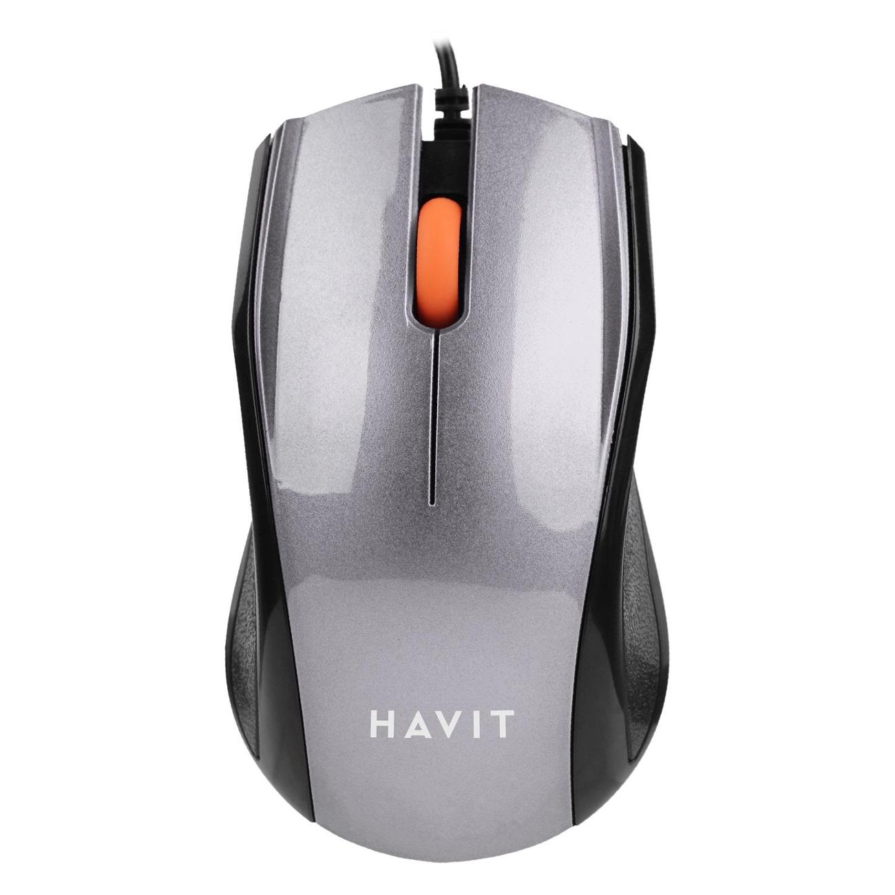Мышь проводная Havit HV-MS689 серый фото