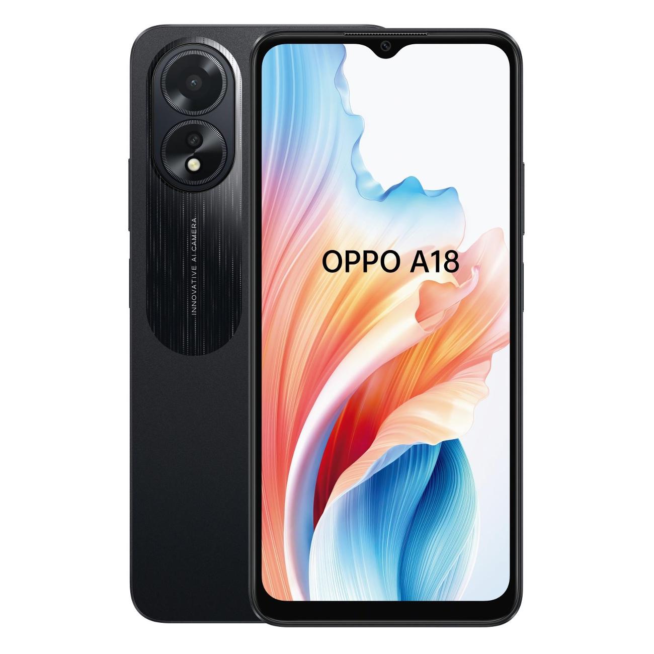 Смартфон OPPO A18 4/128GB черный фото