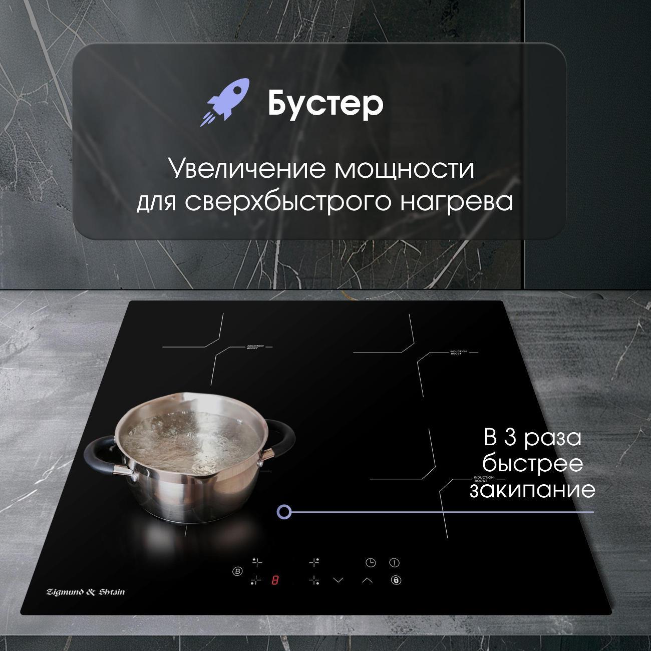 Встраиваемая индукционная панель независимая Zigmund & Shtain CI 33.6 B