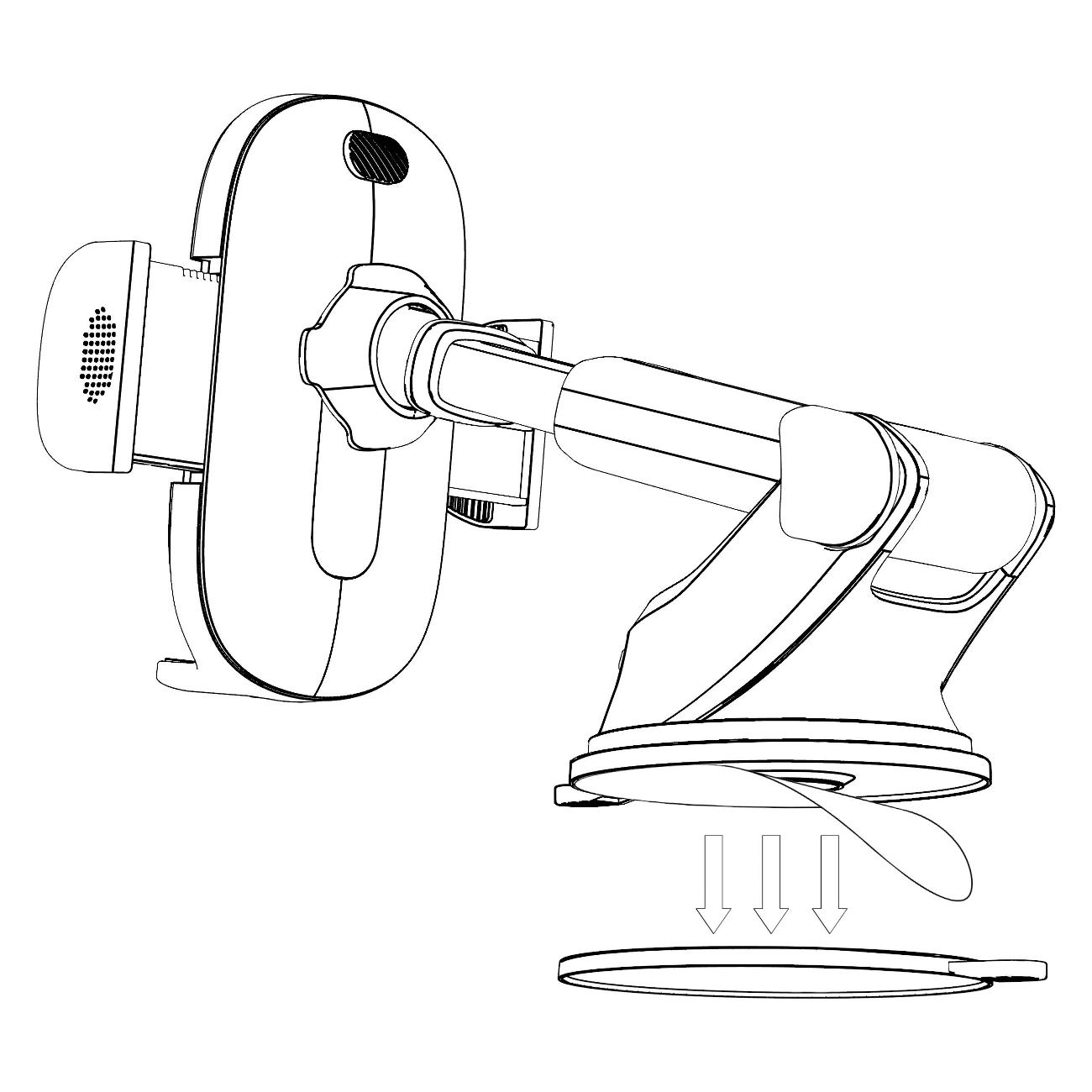 Держатель автомобильный для смартфонов Comodata Dash T1