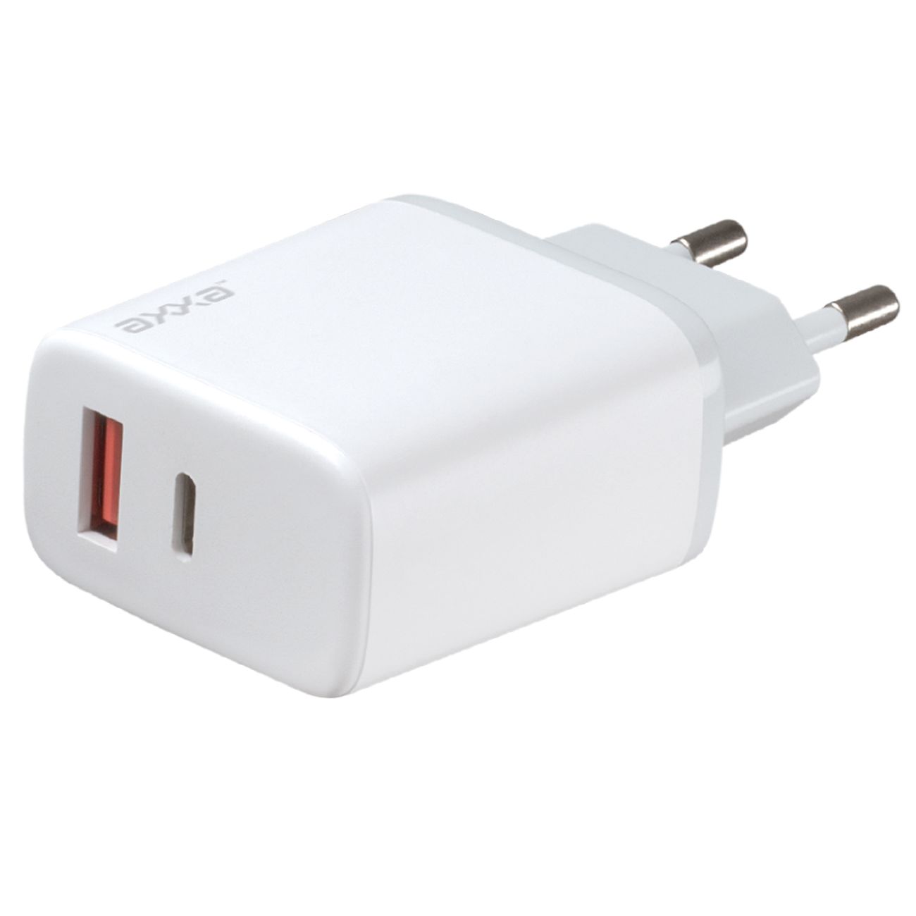 Сетевое зарядное устройство Axxa USB A+USB-C 20W белый (2404)