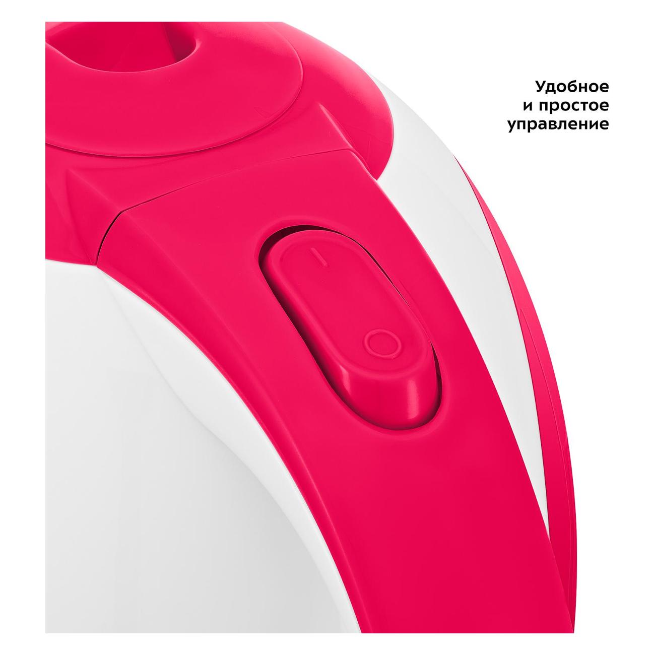 Электрочайник Kitfort KT-6607-1 белый/розовый