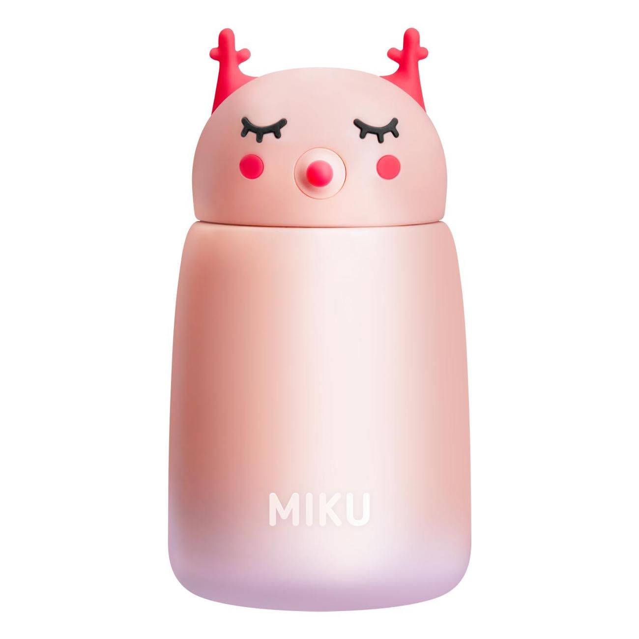 Термос MIKU Сова персиковый