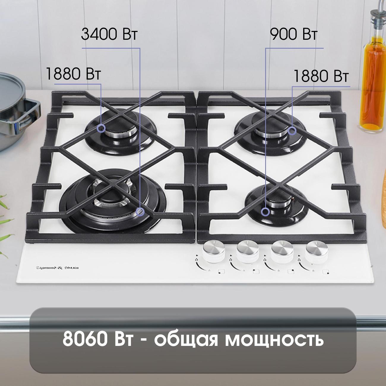 Варочная панель газовая Zigmund & Shtain MN 175.61 W
