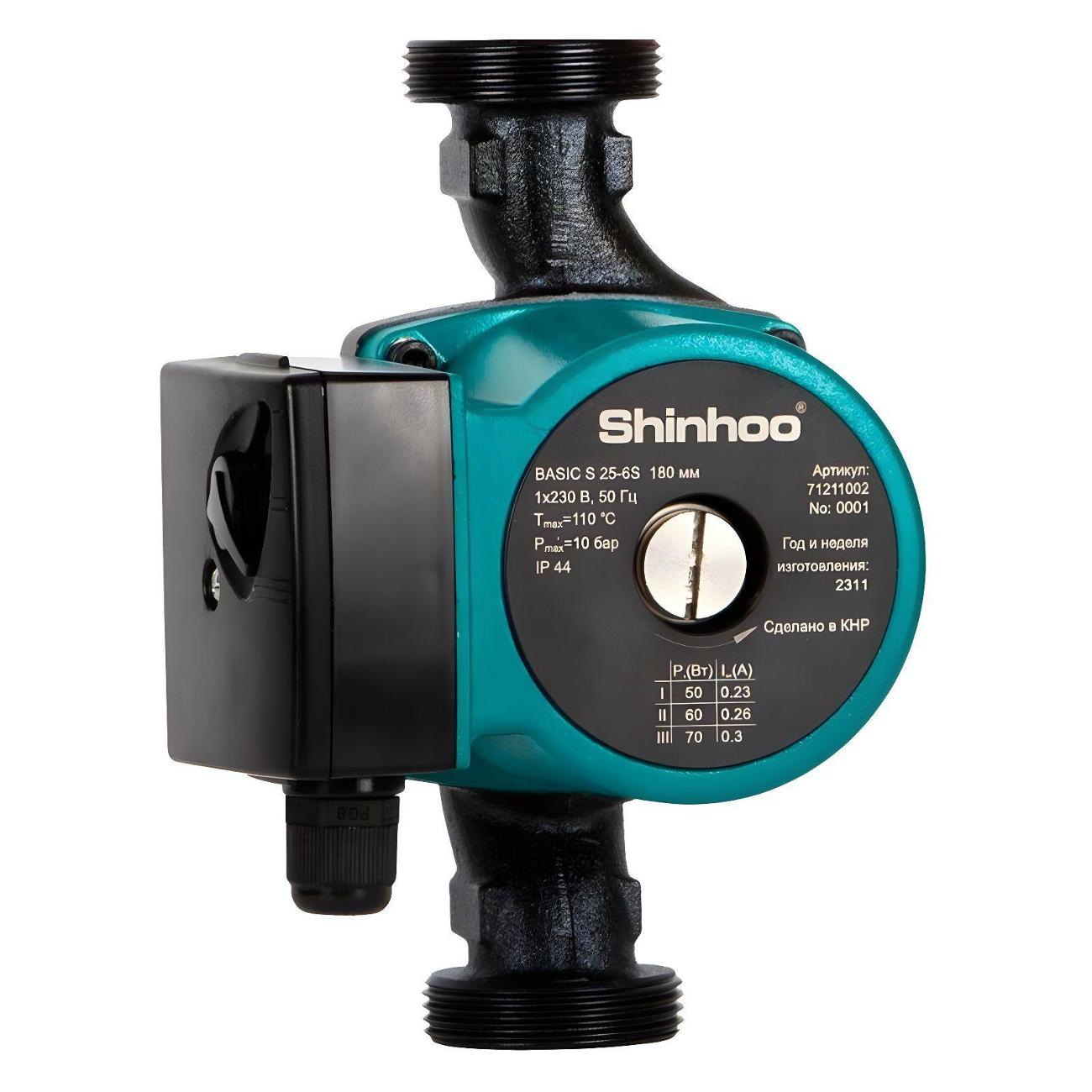 Насос циркуляционный Shinhoo BASIC S 25-4S 180 1x230V