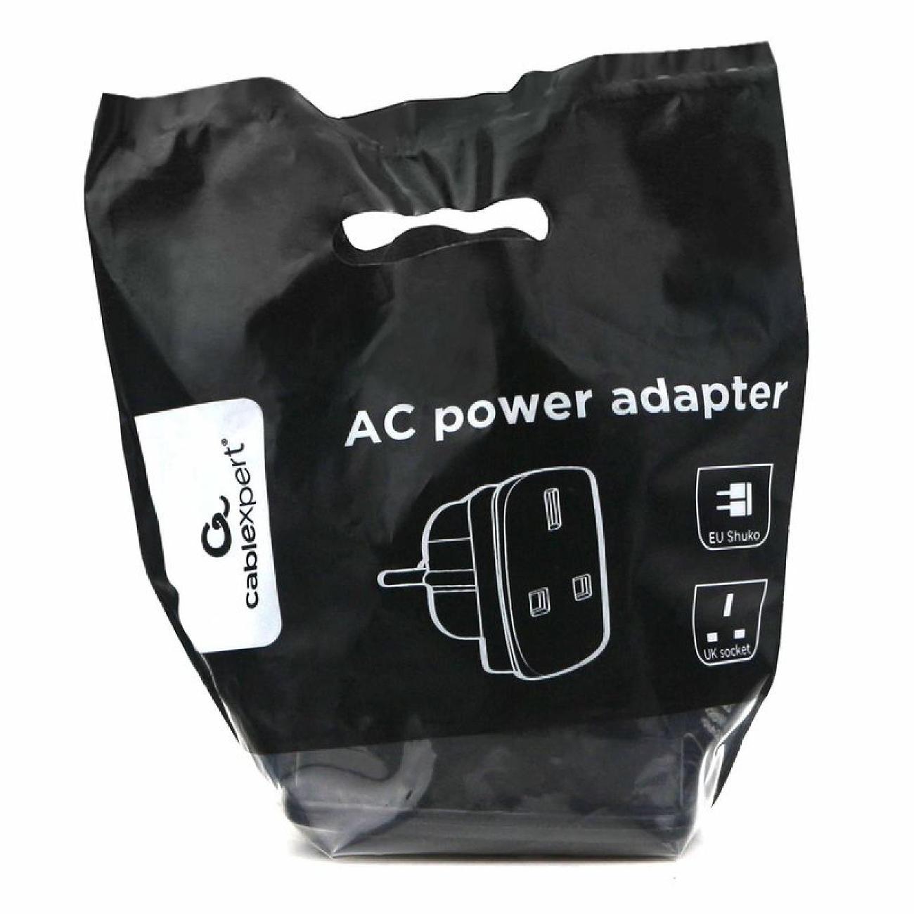 Переходник сетевой Gembird A-AC-UKEU-001B