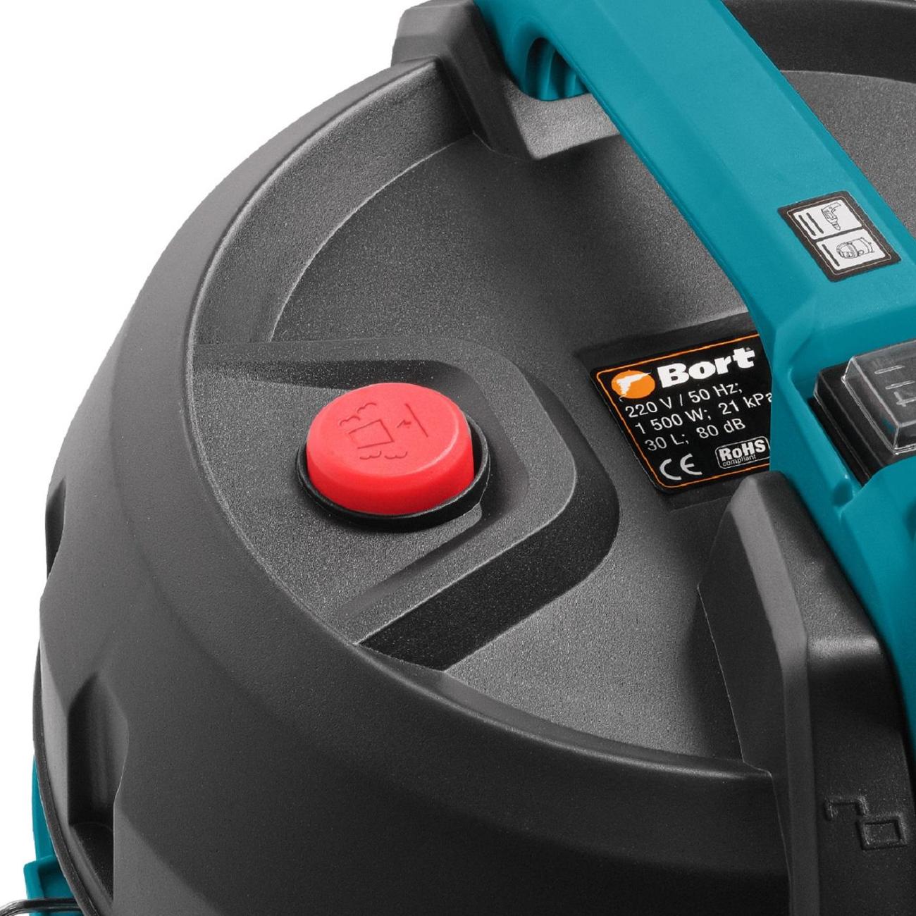 Пылесос строительный Bort BSS-1530 черный