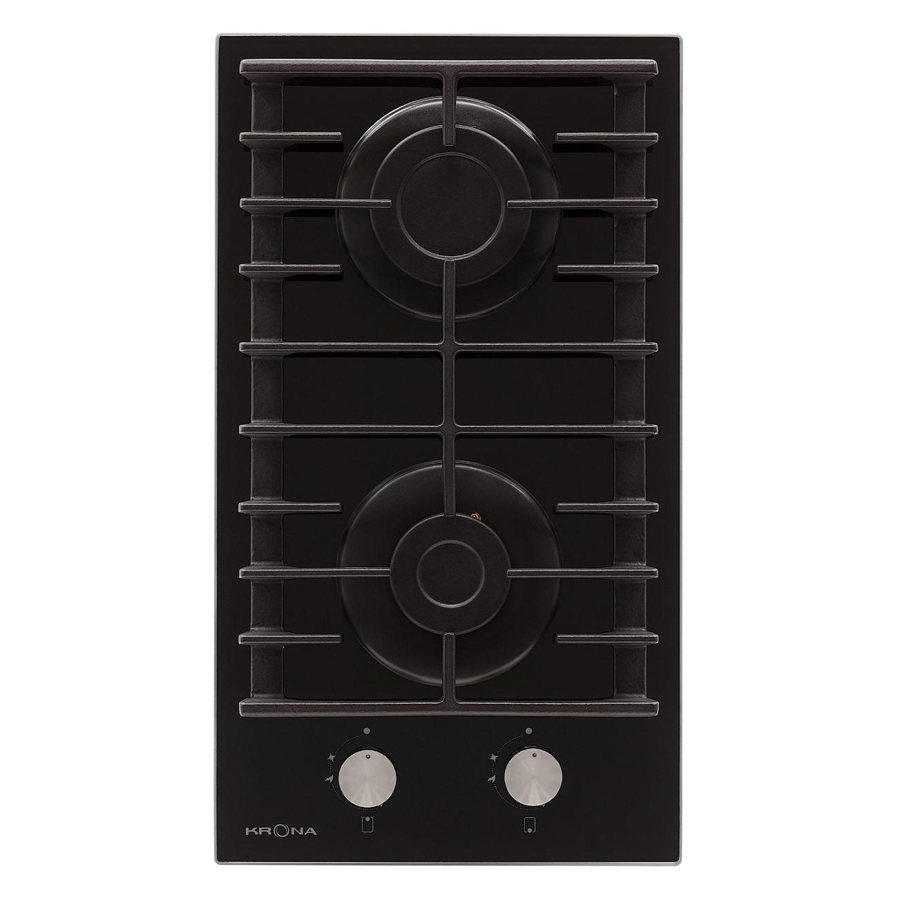 Встраиваемая модульная газовая панель независимая Krona HAGEL 30 BL черная