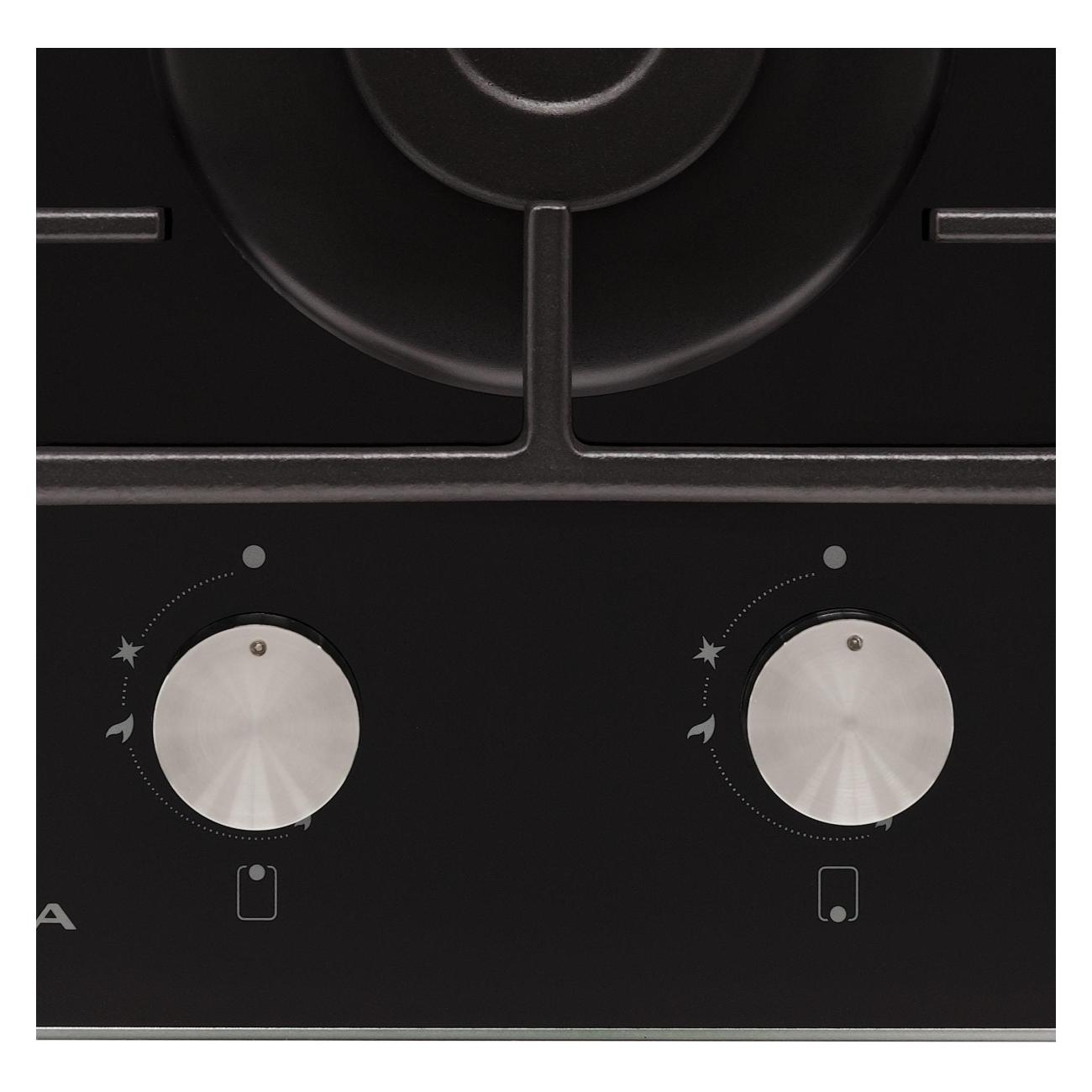 Встраиваемая модульная газовая панель независимая Krona HAGEL 30 BL черная