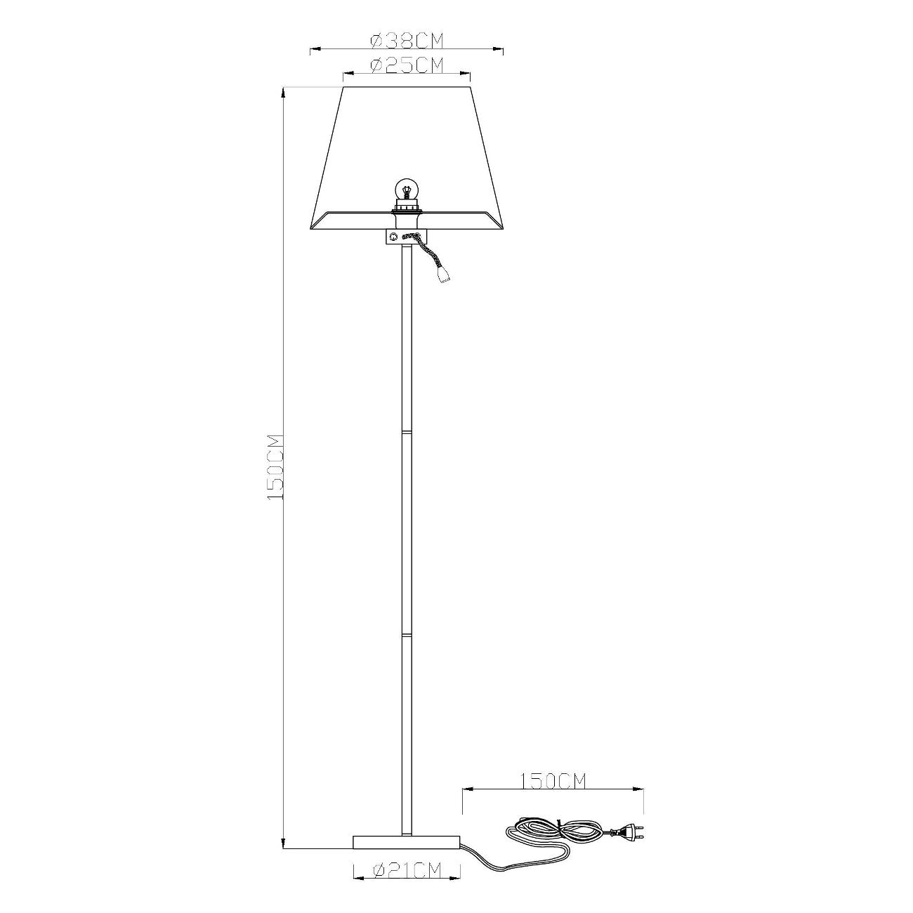 Светильник напольный Arte Lamp ELBA A2581PN-2CC