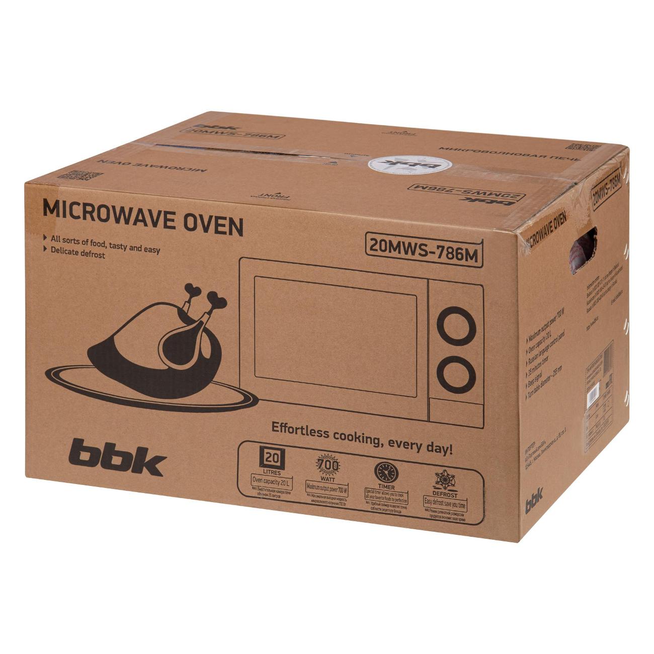 Микроволновая печь соло BBK 20MWS-786M/W