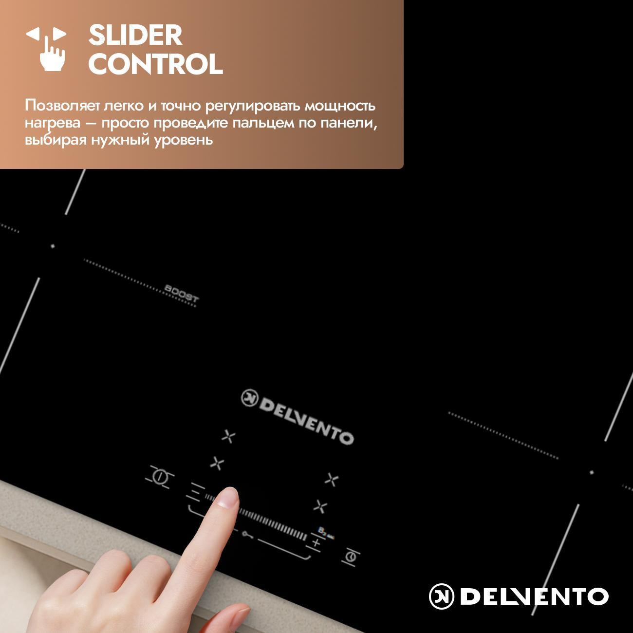 Встраиваемая индукционная панель независимая Delvento V60I74S120