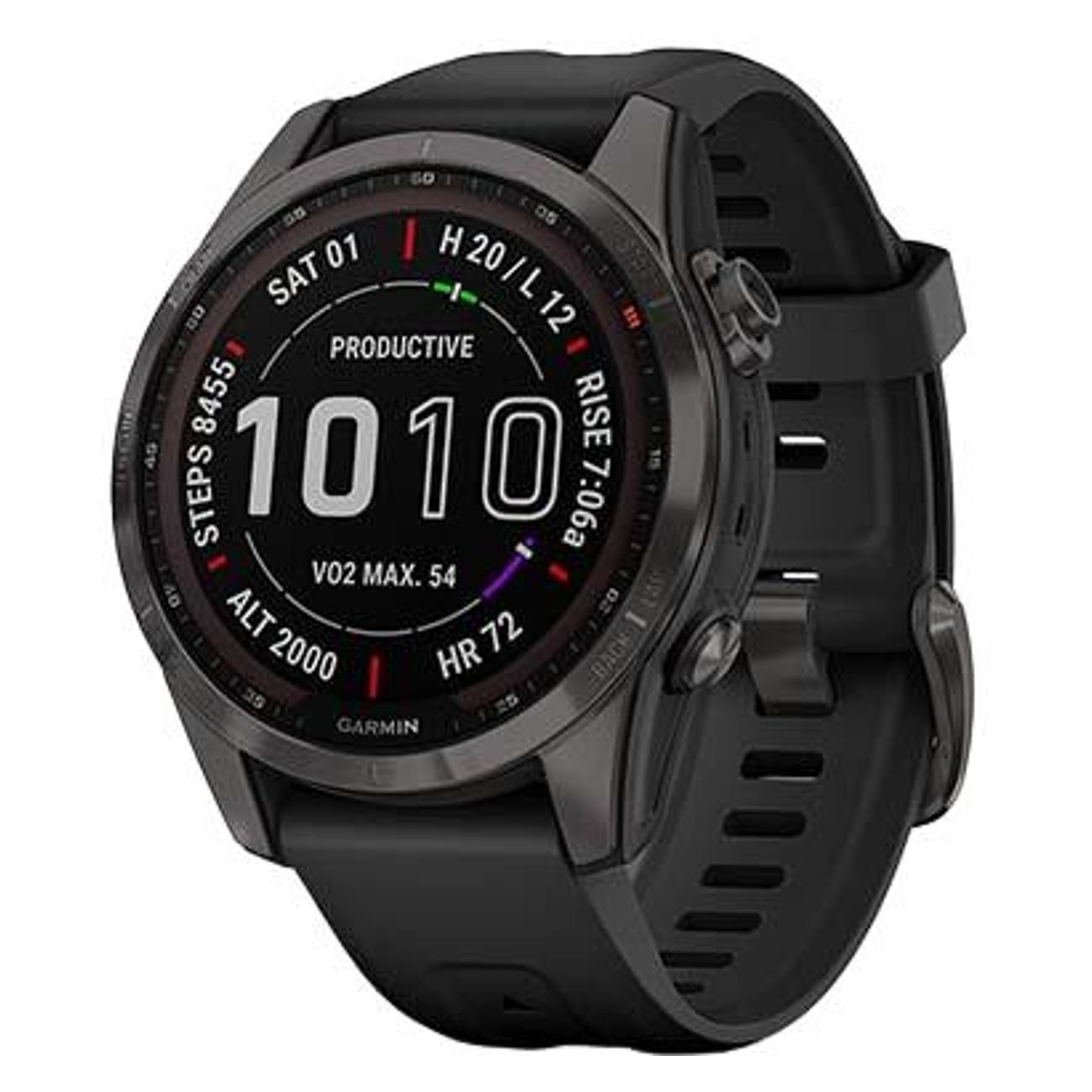 Смарт-часы Garmin Fenix 7S Sapphire Solar Carbon Gray