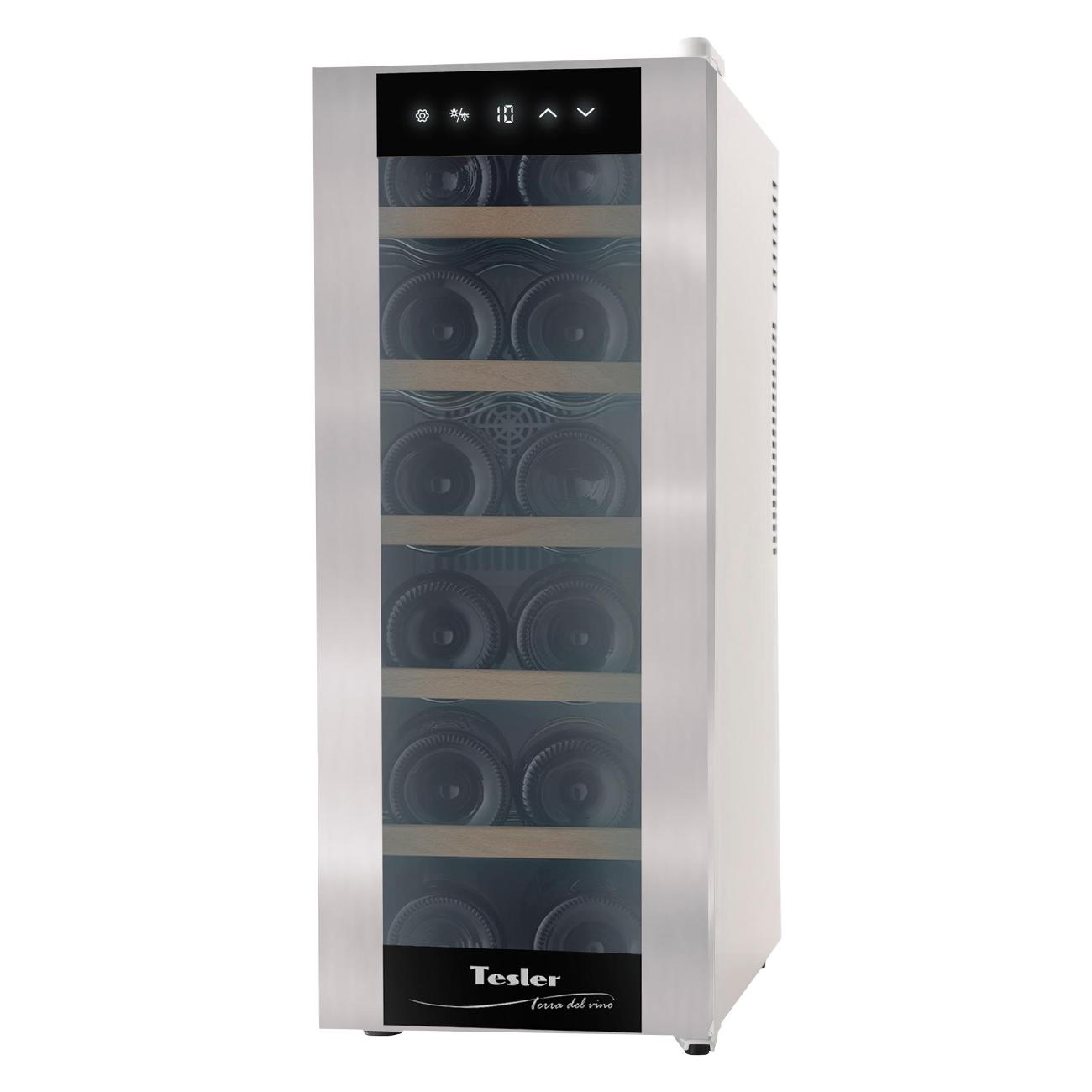 Винный шкаф Tesler WCV-125 серебристый