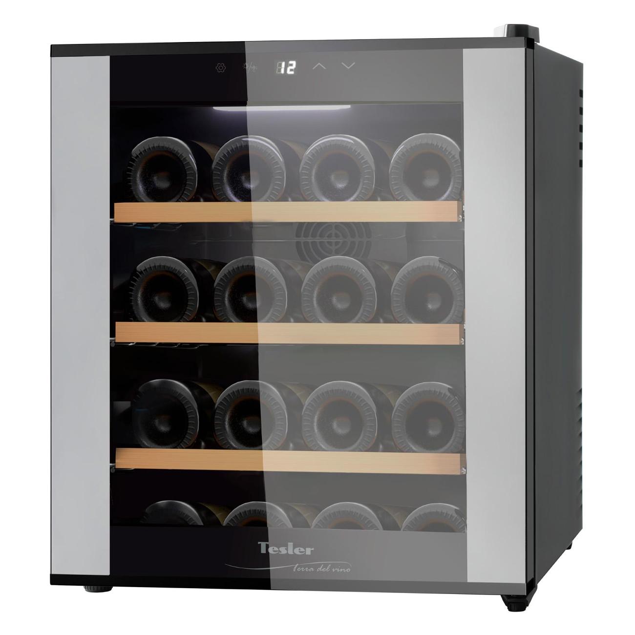 Винный шкаф Tesler WCV-160 серебристый