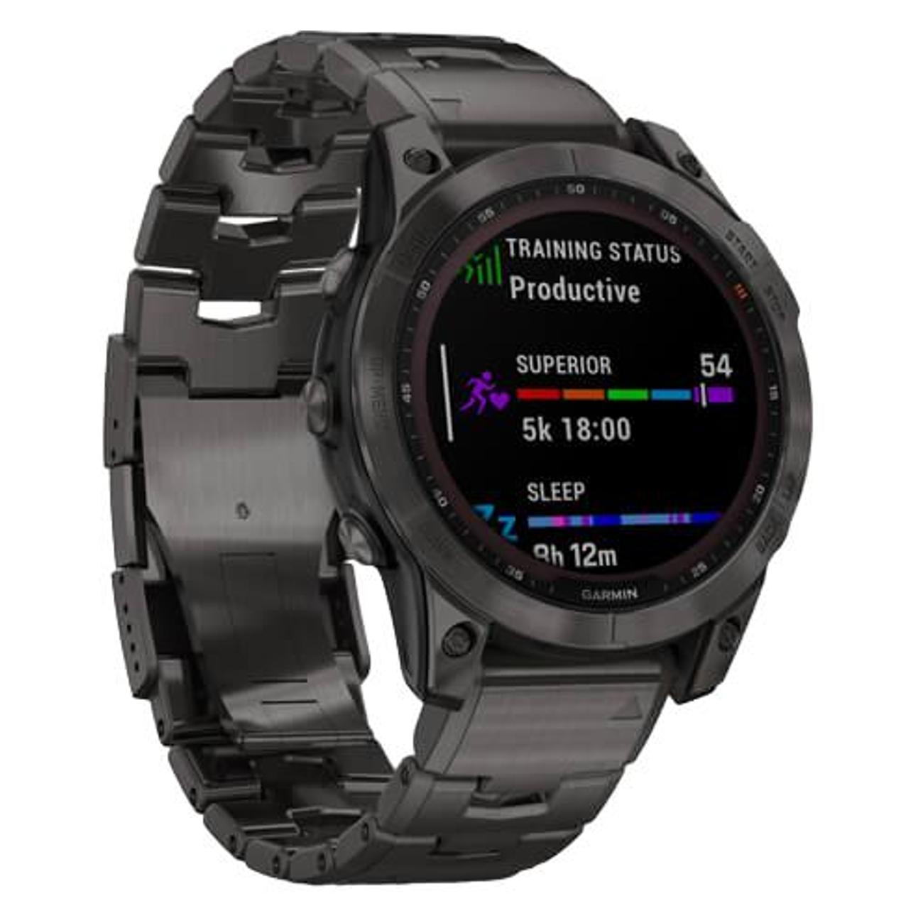 Смарт-часы Garmin Fenix 7 Sapphire Solar Carbon Gray фото