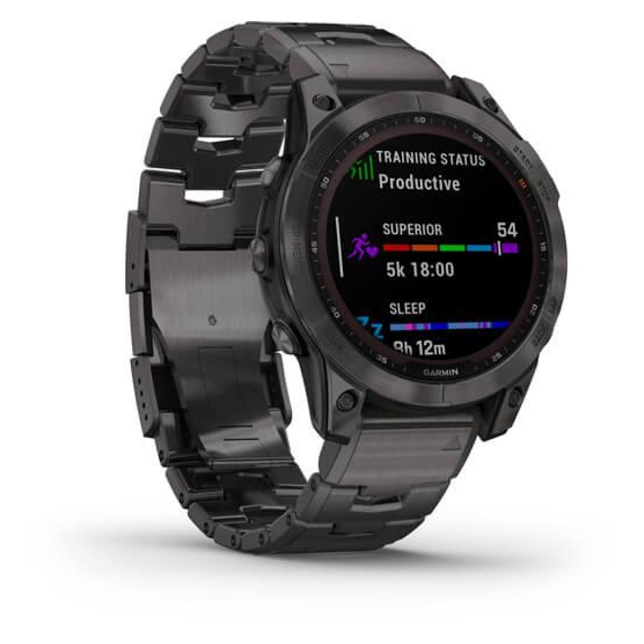 Смарт-часы Garmin Fenix 7 Sapphire Solar Carbon Gray
