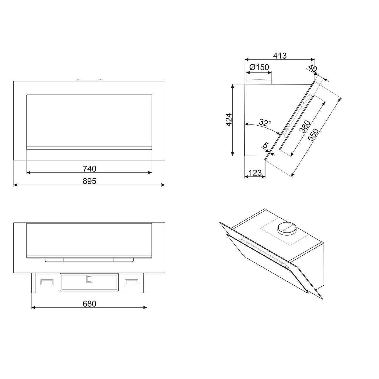 Вытяжка Smeg KV194G
