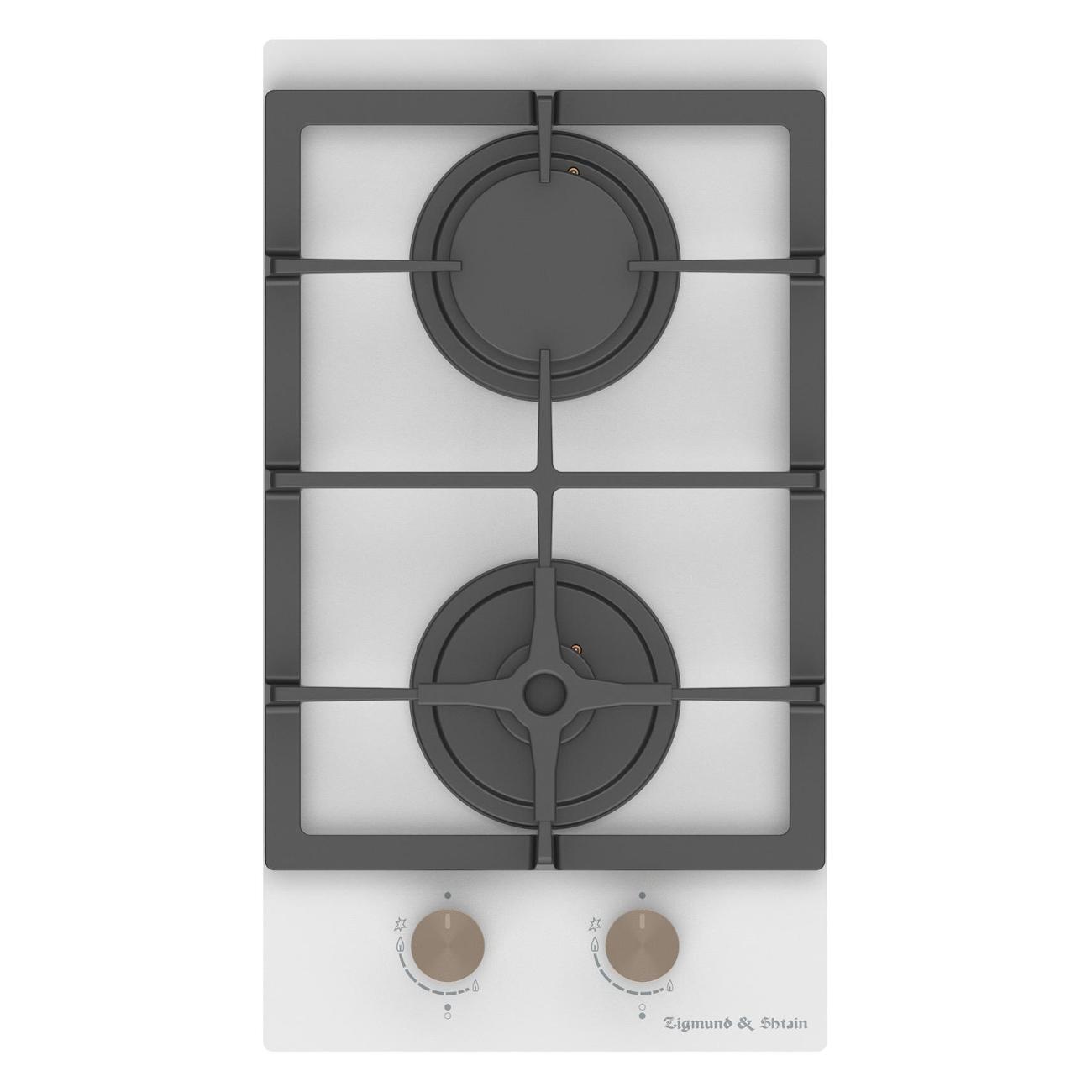 Встраиваемая газовая панель независимая Zigmund & Shtain m26.3w белая