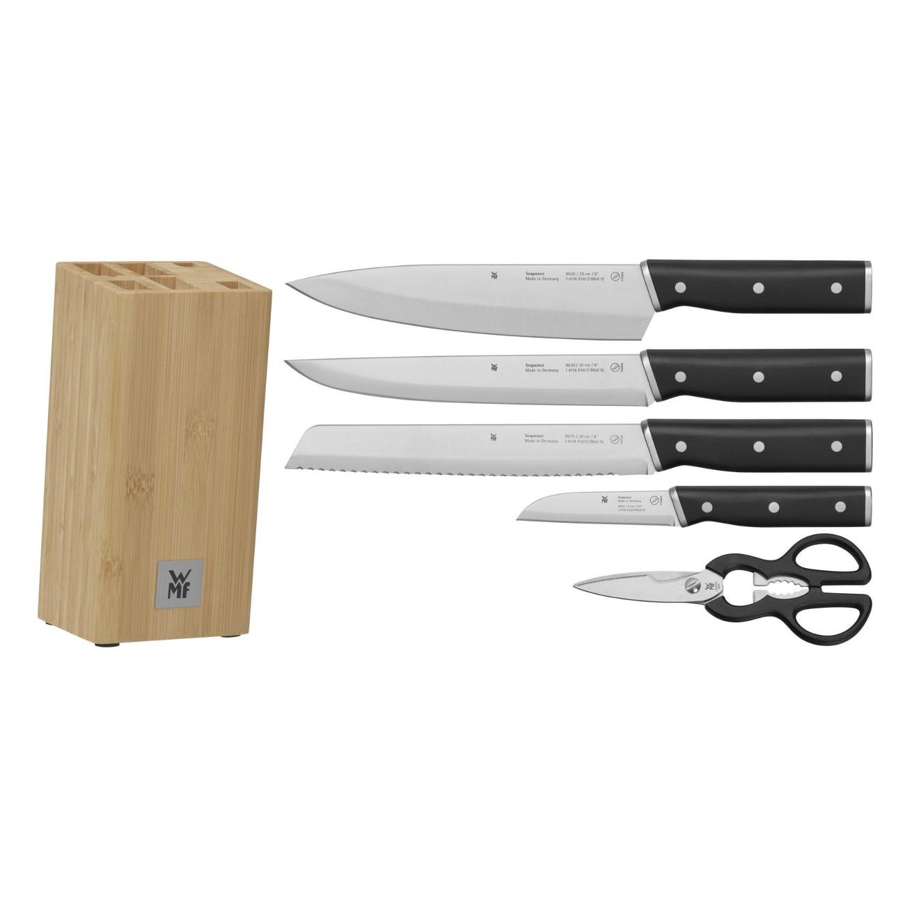Набор кухонных ножей с подставкой WMF Sequence 1882199992