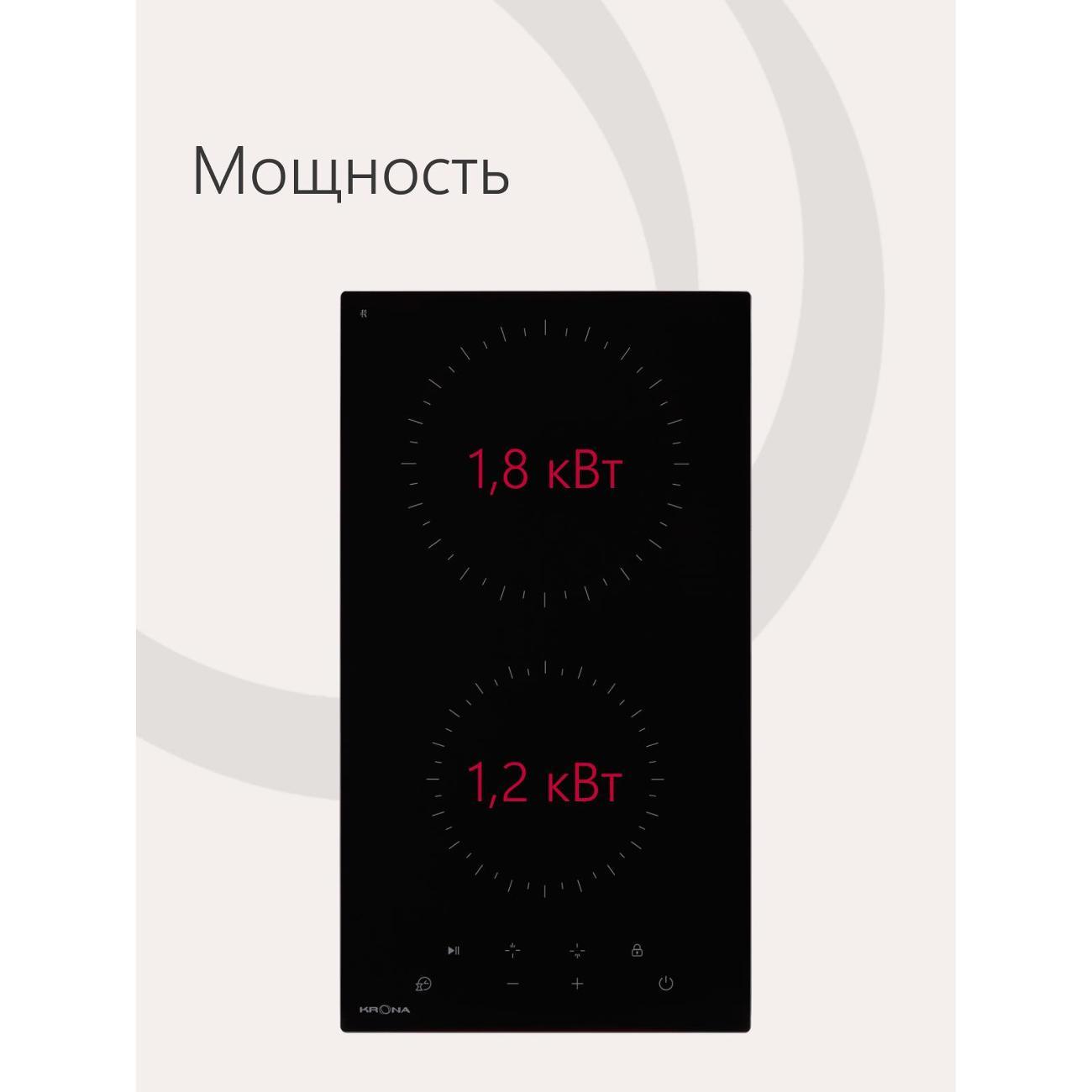 Встраиваемая электрическая панель Krona ZAUBER 30 BL TK