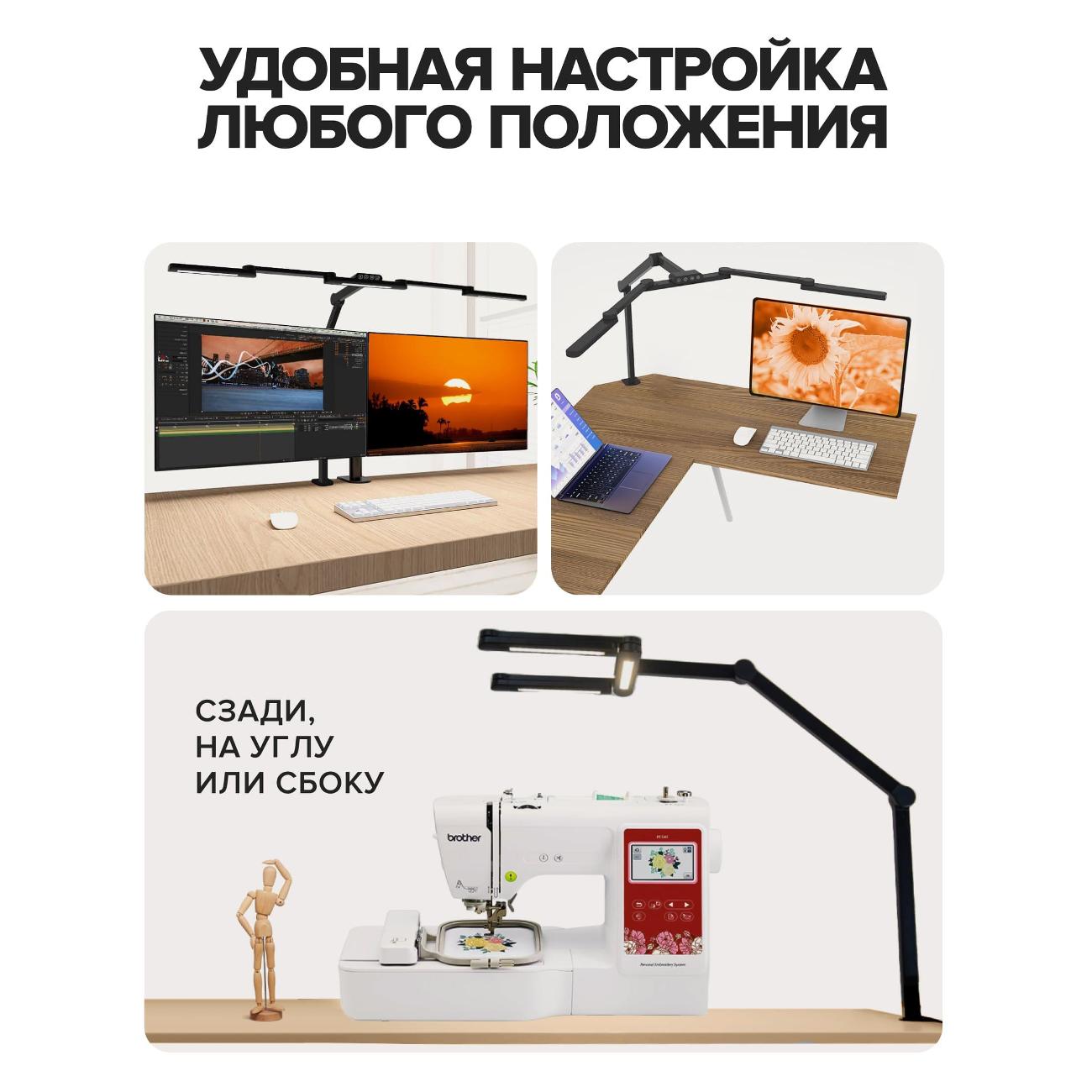 Светильник настольный friendme doublelamp/black