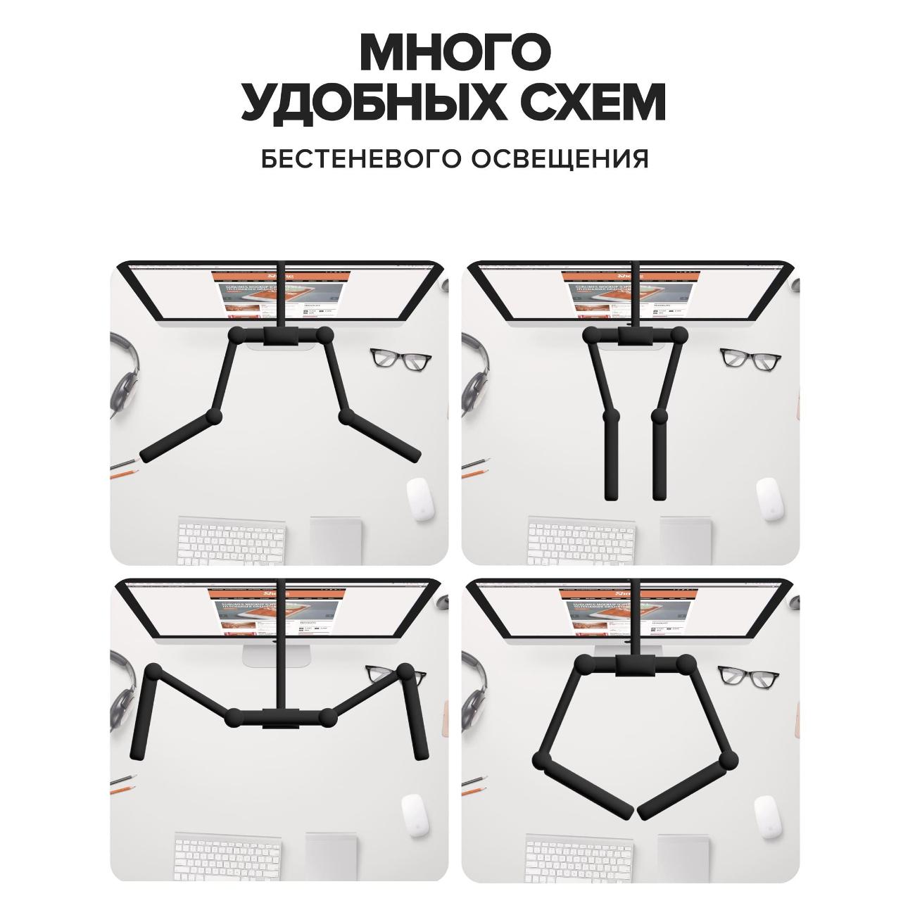 Светильник настольный friendme doublelamp/black