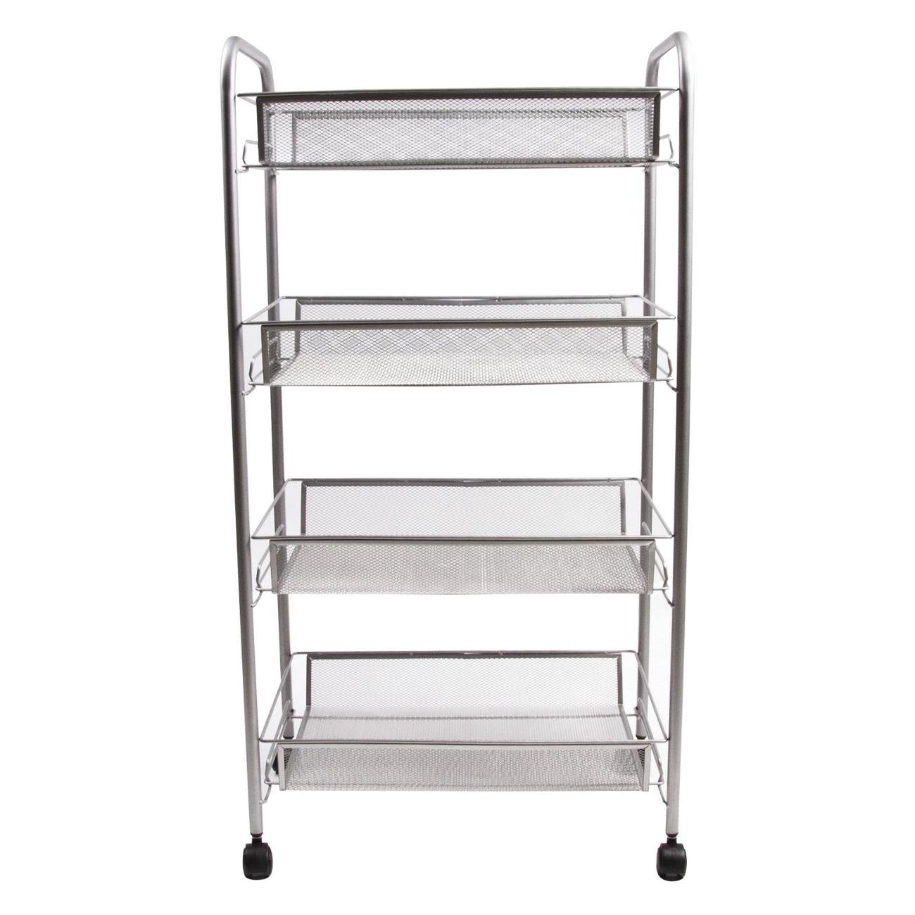 Этажерка Brabix офисно-бытовая 603754 серебристая