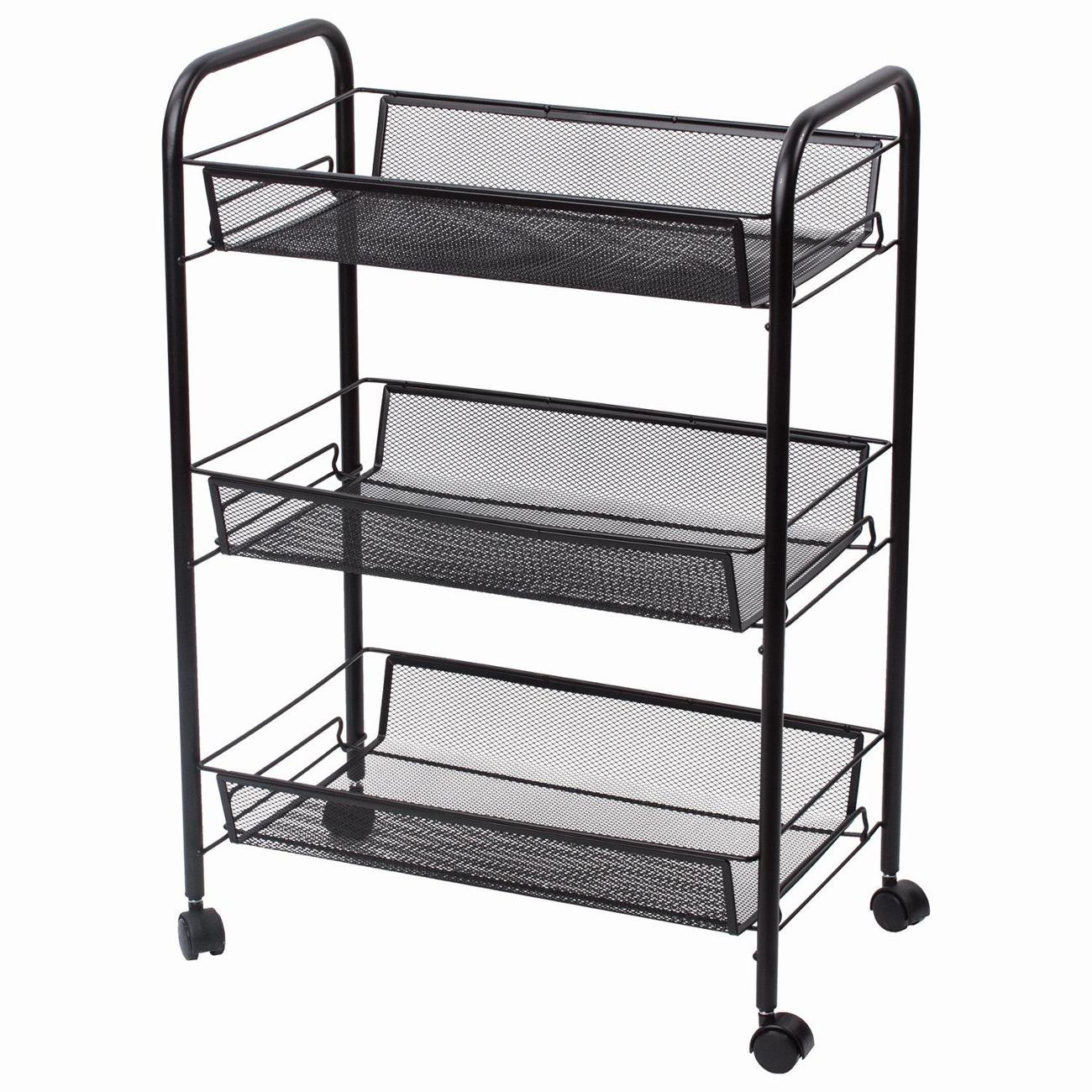 Этажерка Brabix офисно-бытовая 603751 черная