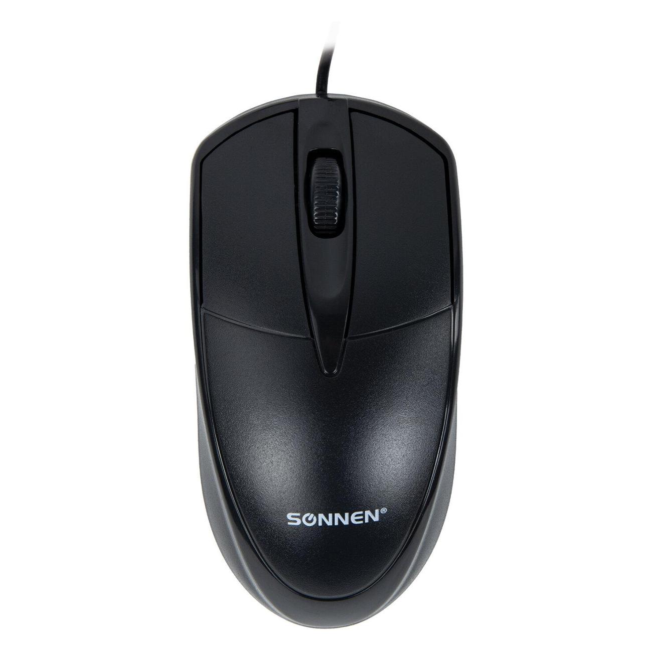 Мышь проводная Sonnen B61, USB, 1000 dpi