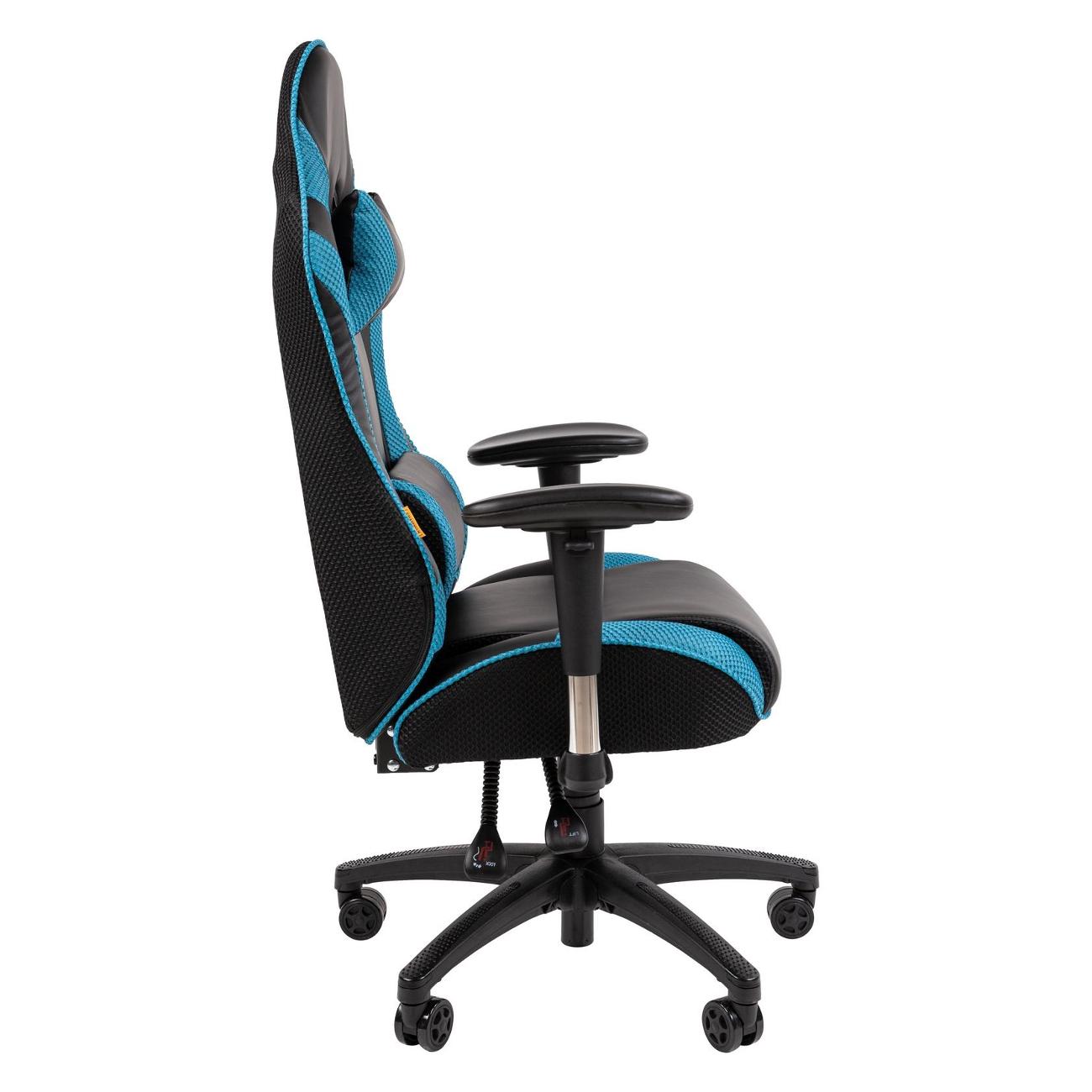 Кресло компьютерное игровое Chairman CH43 черно-бирюзовый 00-07145989