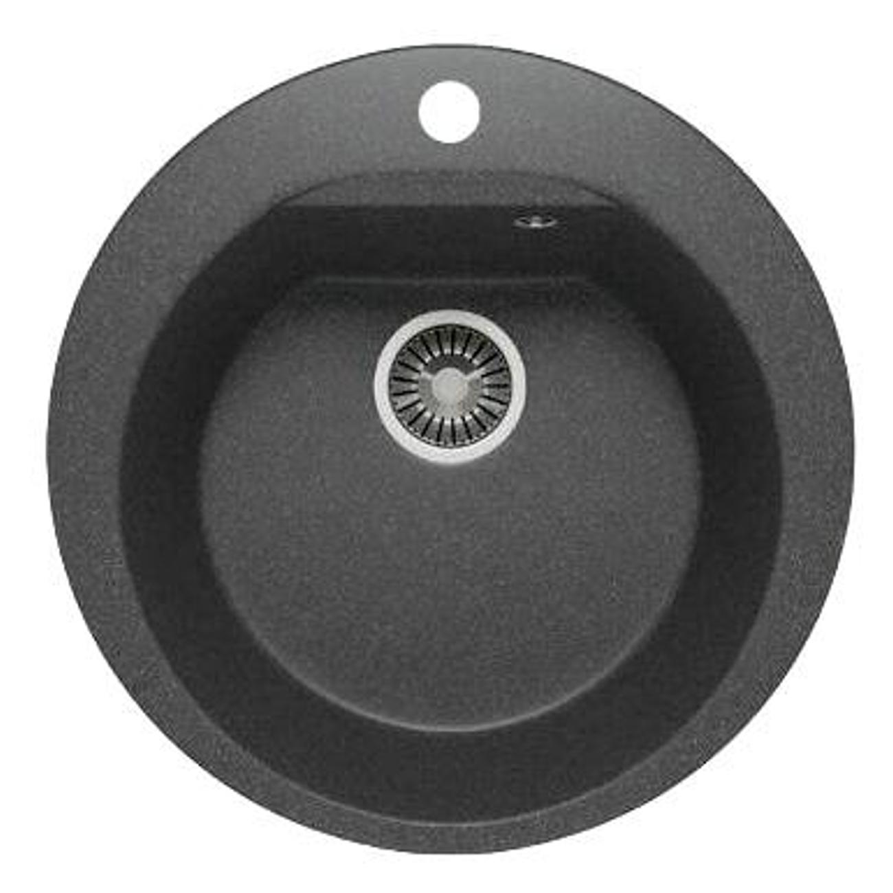 Раковина для кухни POLYGRAN ATOL-520 черная фото