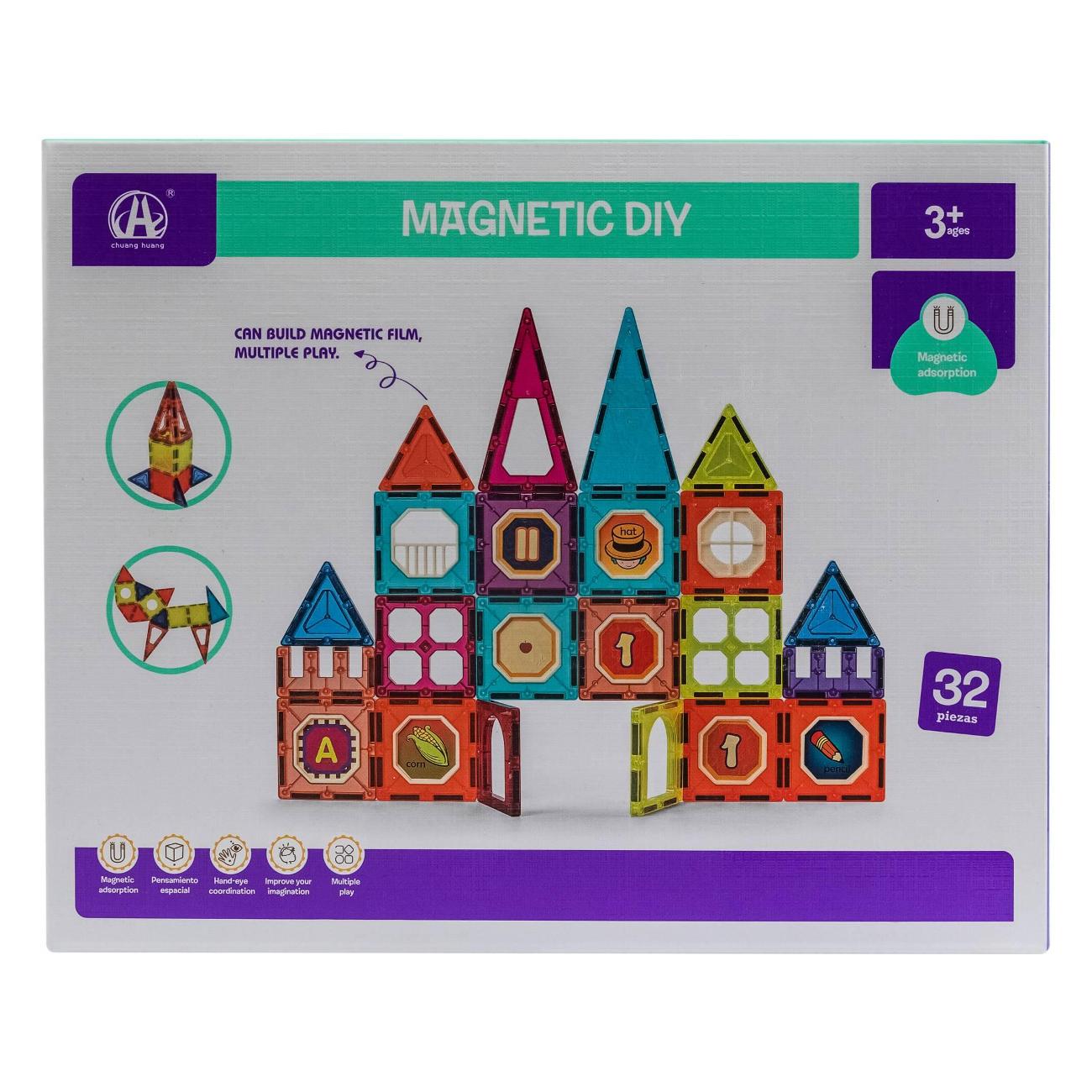 Конструктор ДИНАТОЙС СM 4025 Магнитный (32 детали)