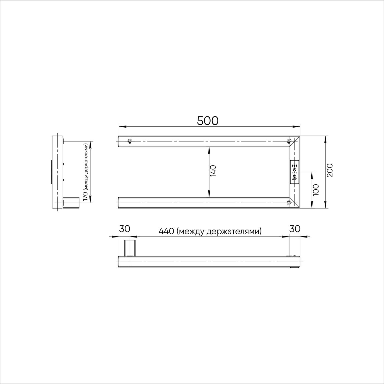 Полотенцесушитель электрический Indigo Nix DGN20-50BRLt