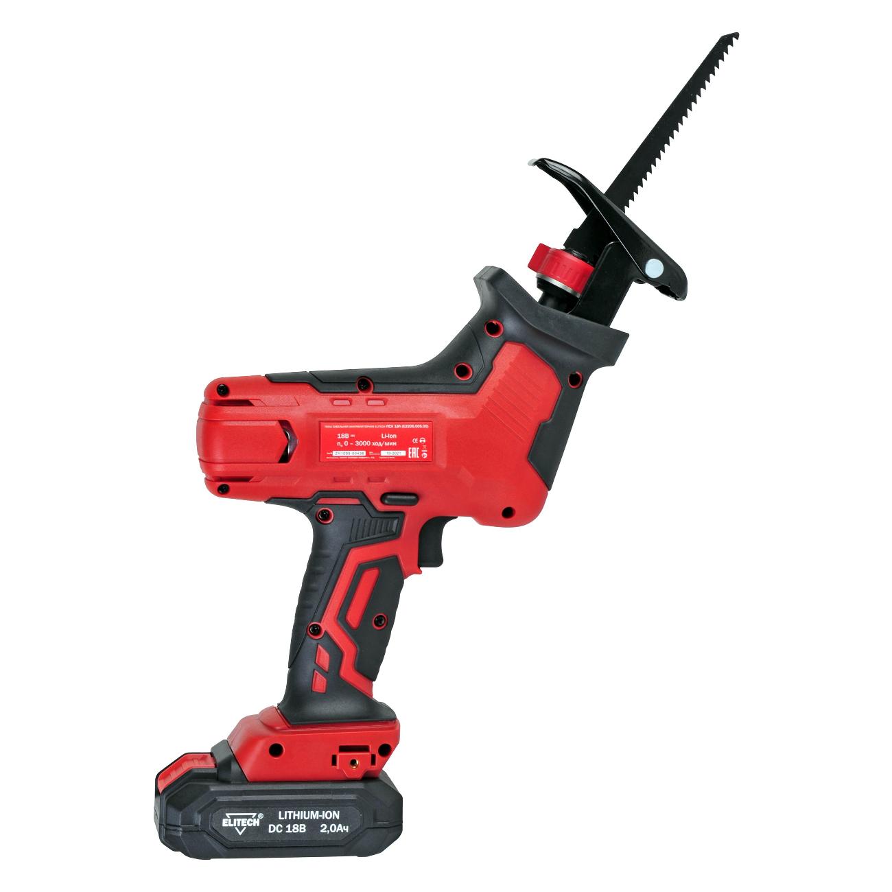 Пила сабельная аккумуляторная Elitech ПСА 18Л (E2206.005.01)