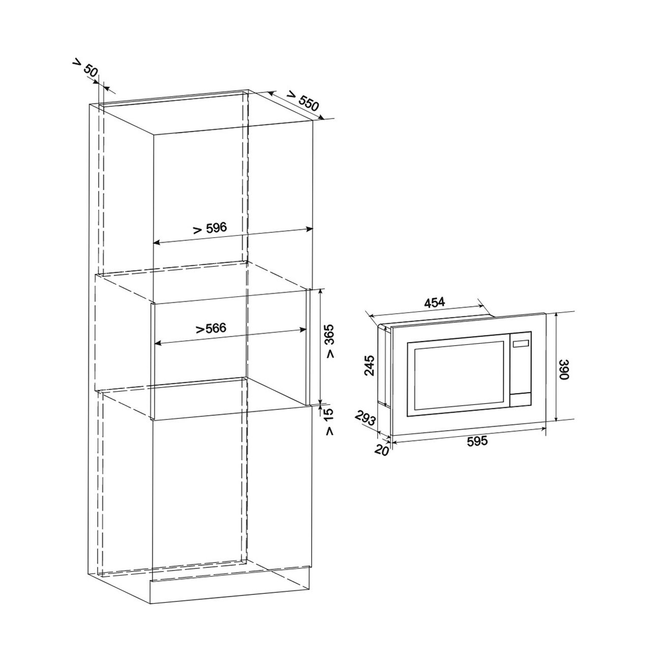 Встраиваемая микроволновая печь Libhof MWB-5020W белая