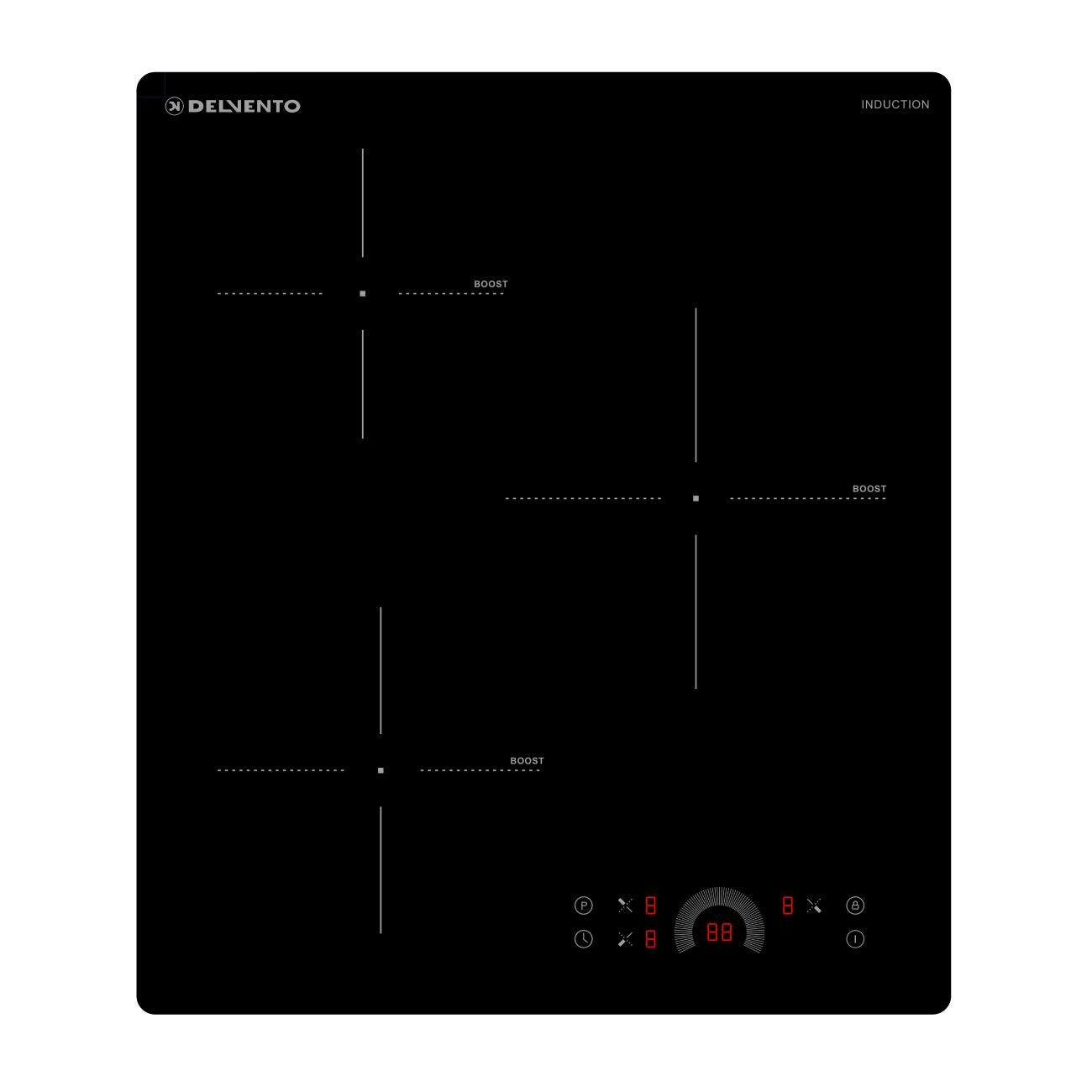 Встраиваемая индукционная панель независимая Delvento V45I73S120