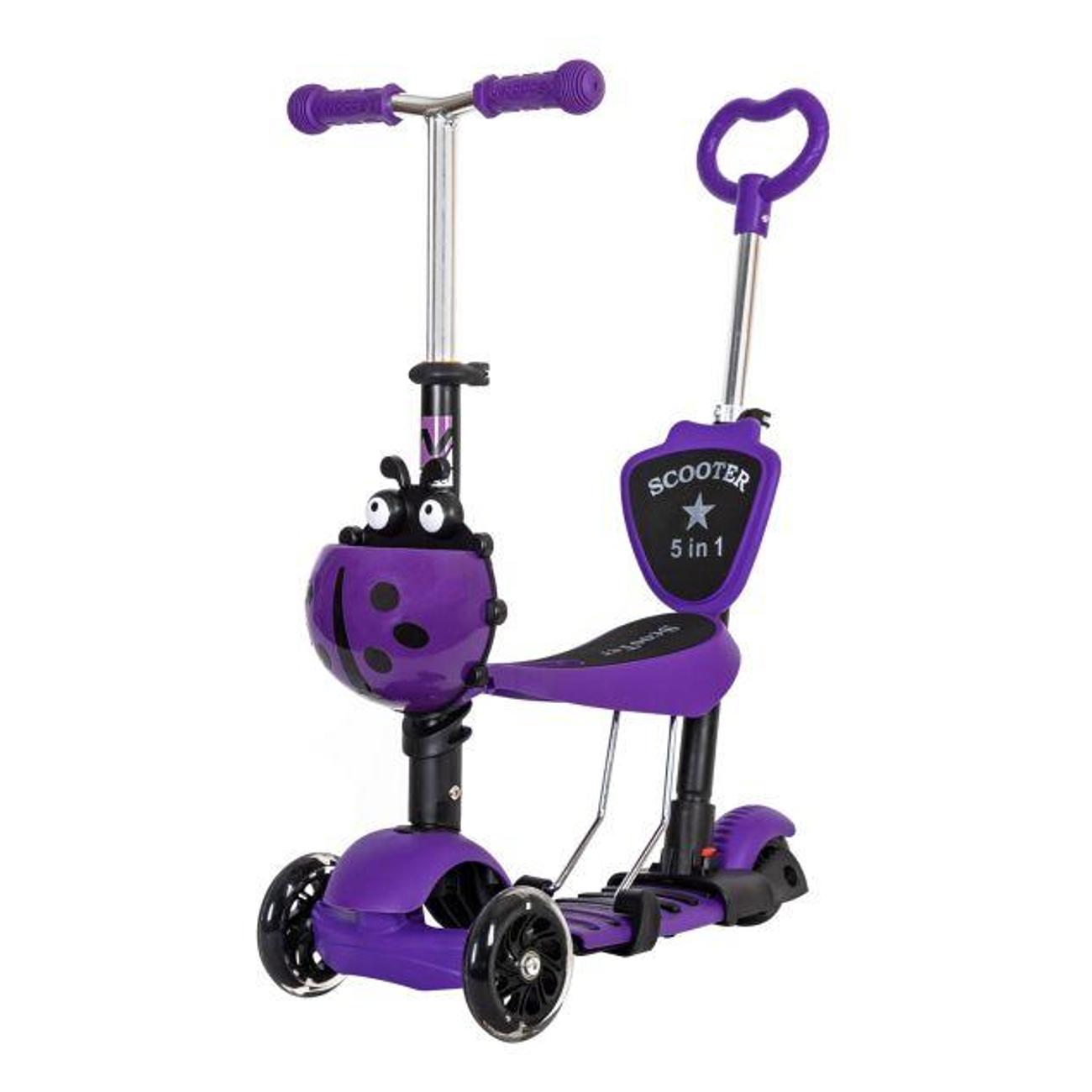 Самокат Novatrack Disco-kids Saddle PRO пурпурный