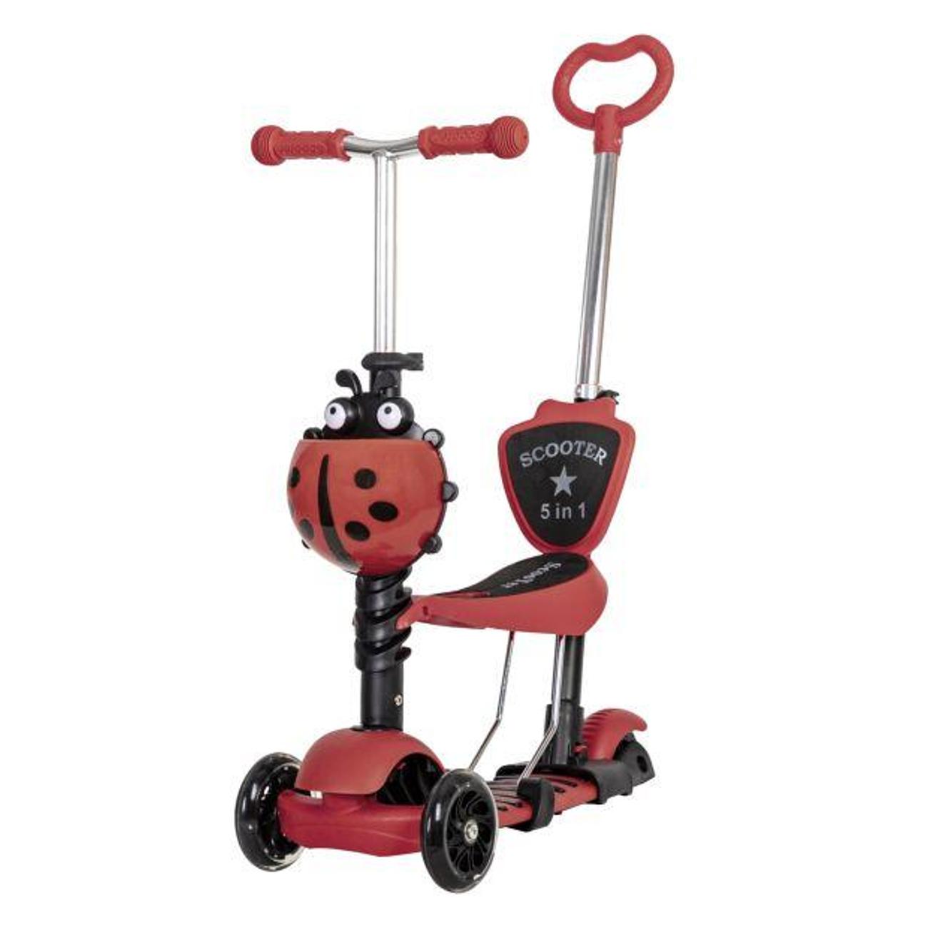 Самокат Novatrack Disco-kids Saddle PRO красный