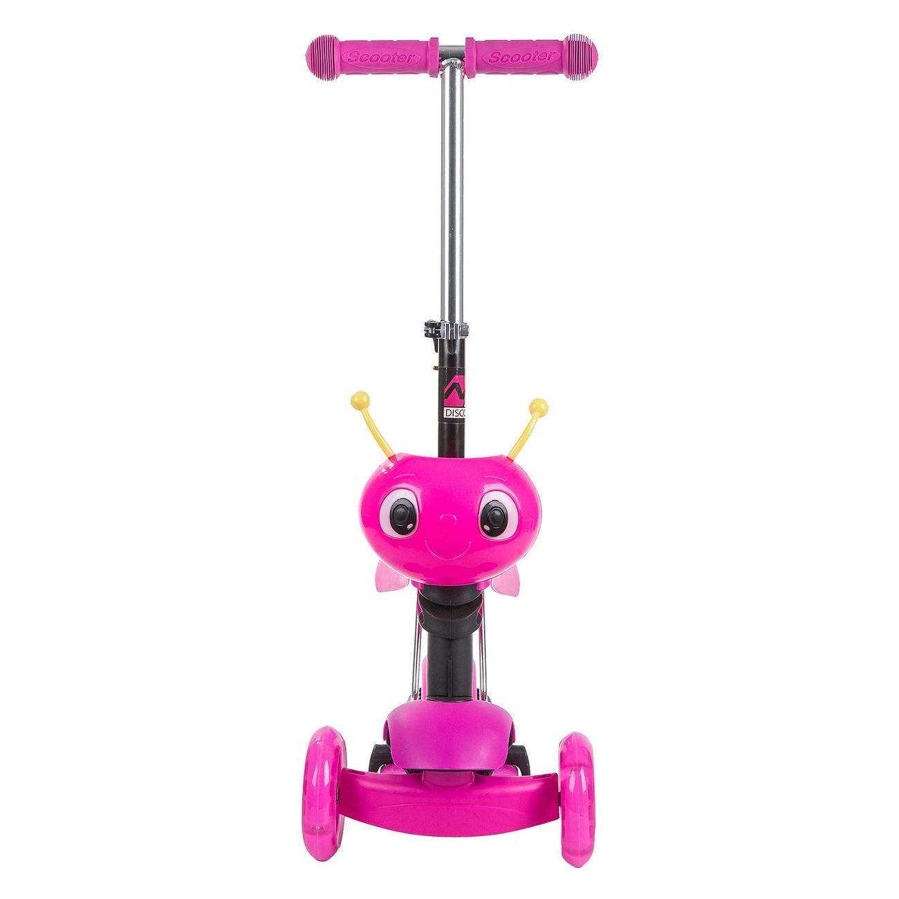 Самокат Novatrack Disco-kids Saddle Pink