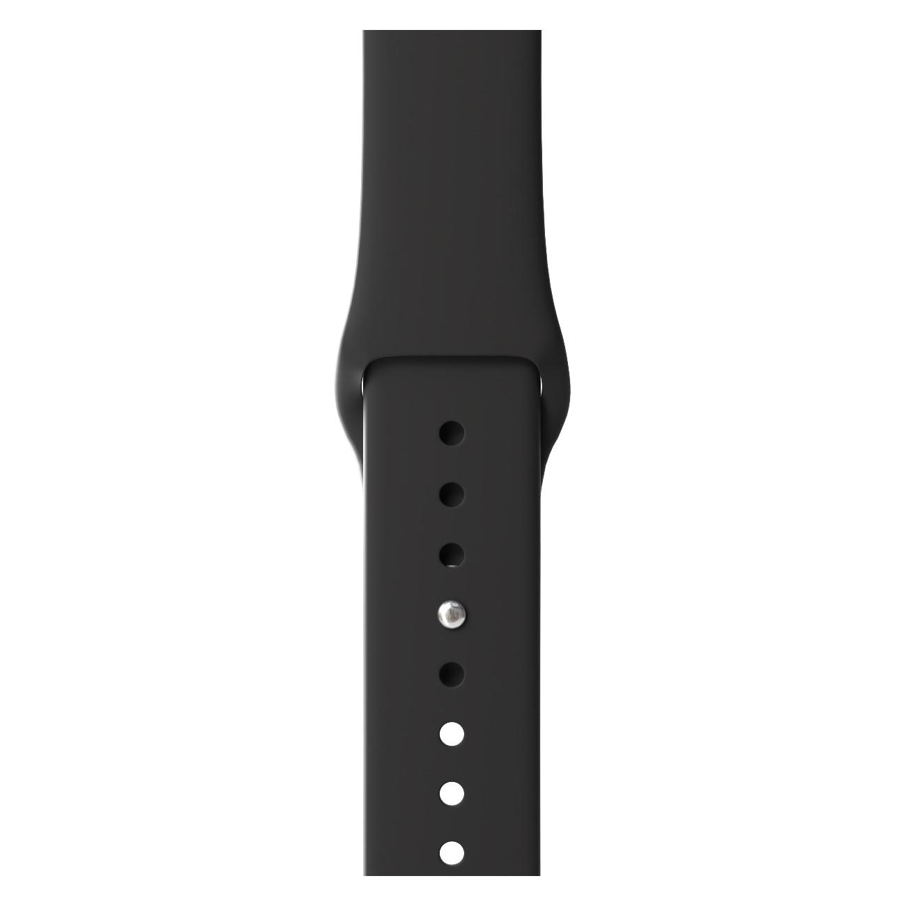 Силиконовый ремешок LYAMBDA Premium Altair для Apple Watch 42/44/45/49/Ultra/Ultra2 mm DSJ-01-44-BK Black
