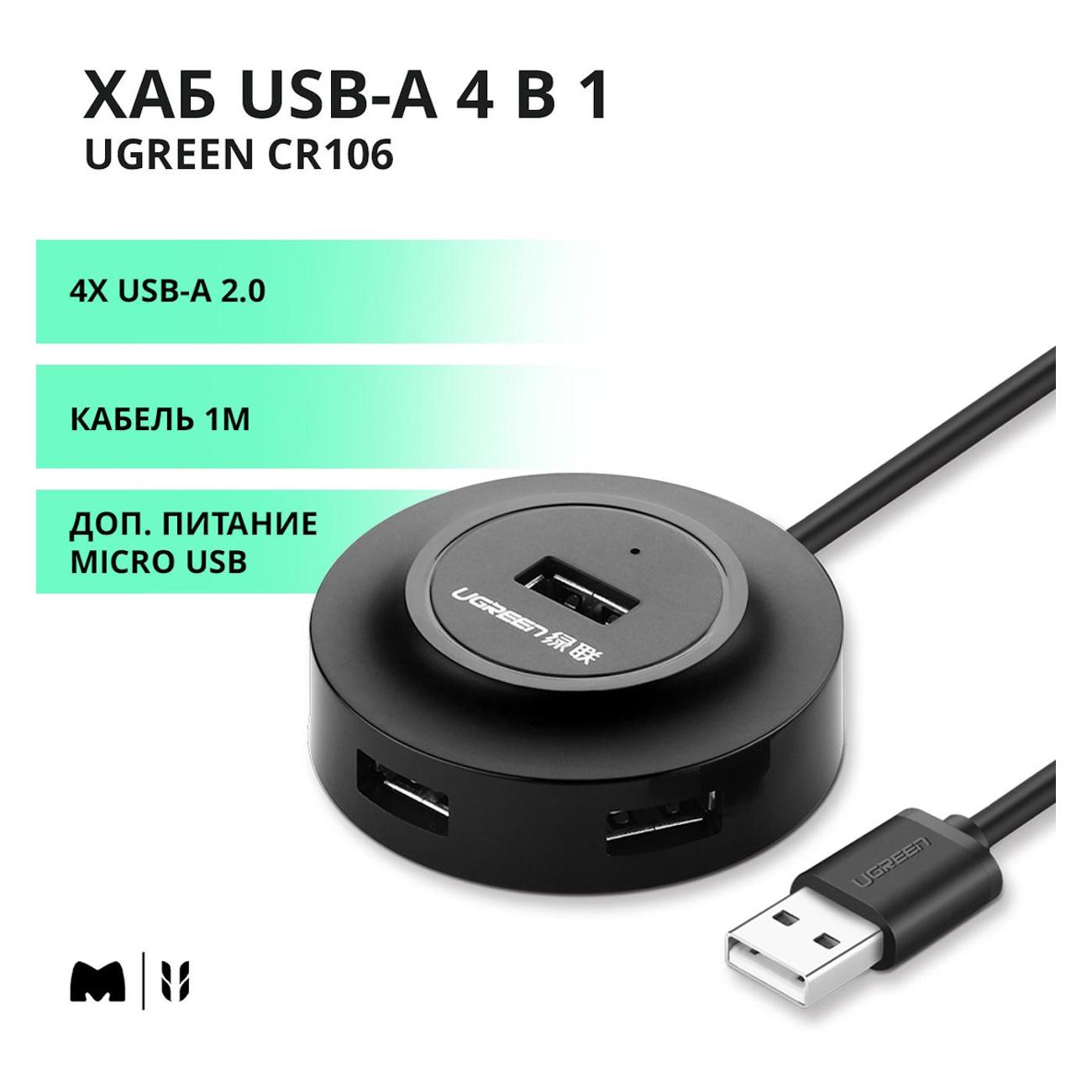 USB концентратор uGreen 20277