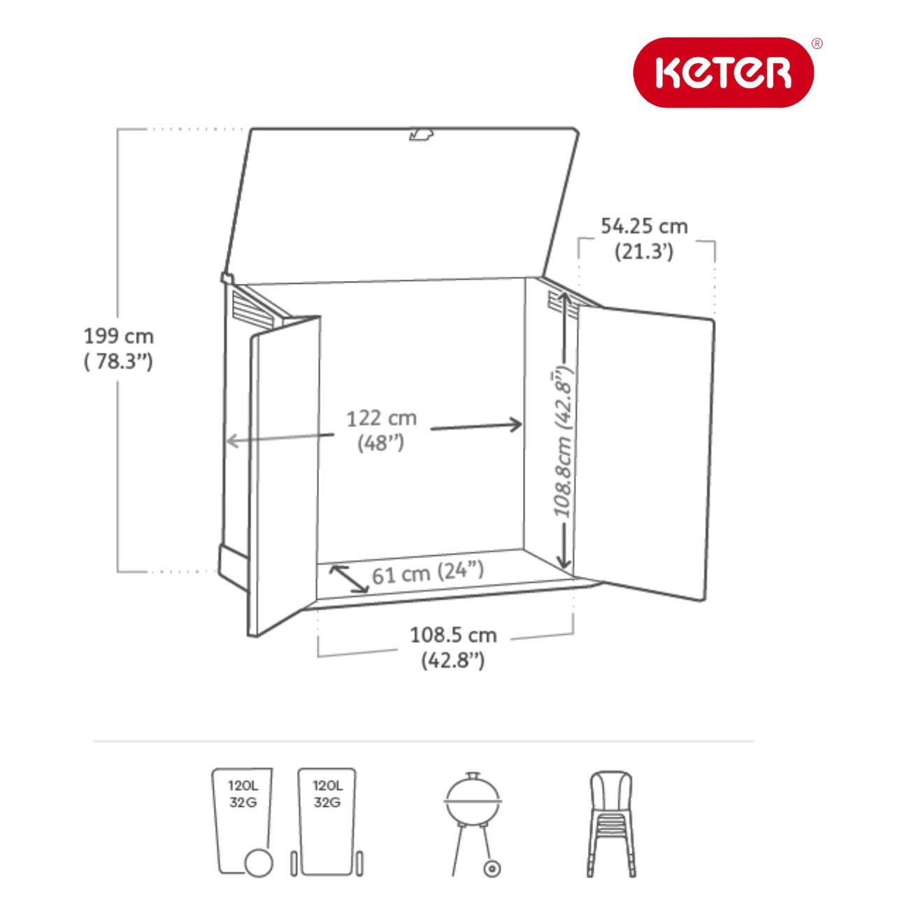 Ящик Keter Вудлэнд 30 (17210426)