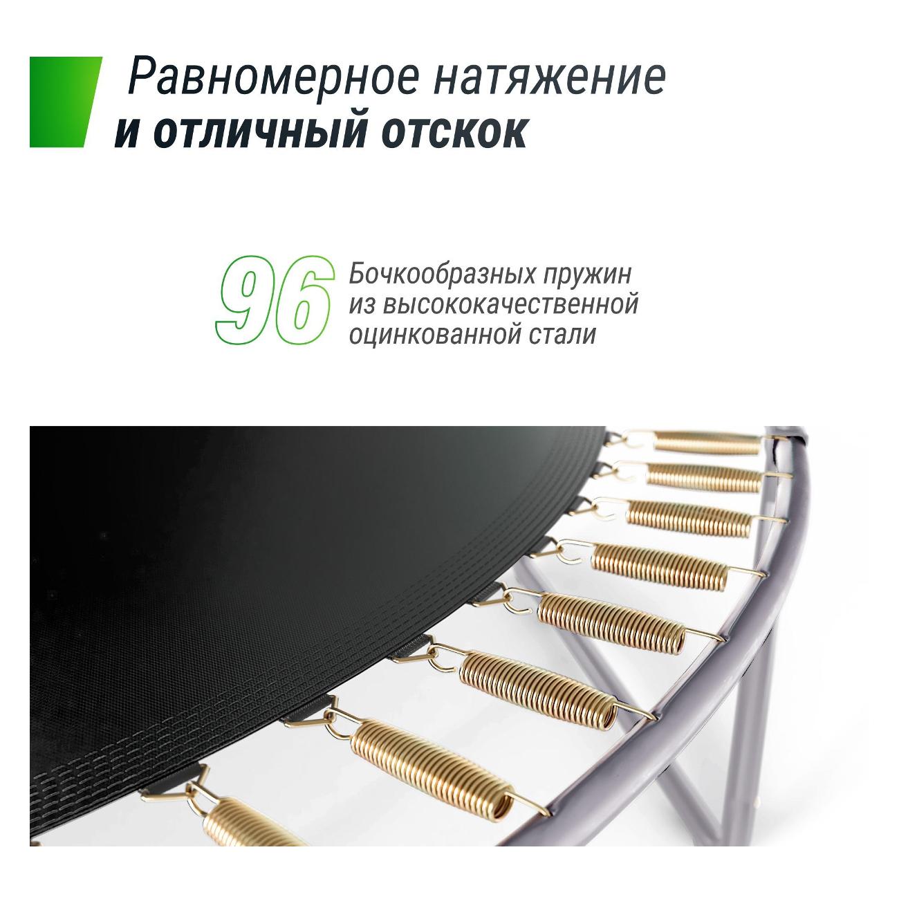 Батут каркасный UNIX line SUPREME BASIC 16 ft зеленый