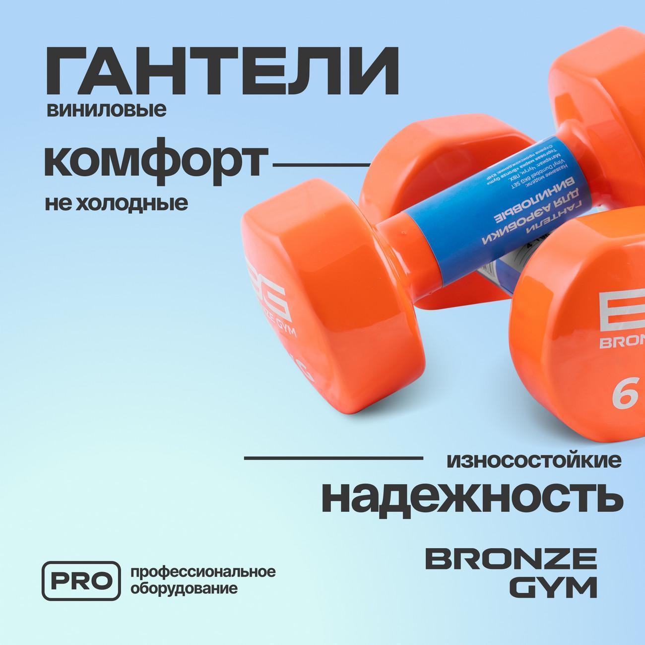 Гантель Bronze Gym 2 шт., 6 кг BG-FA-VD6