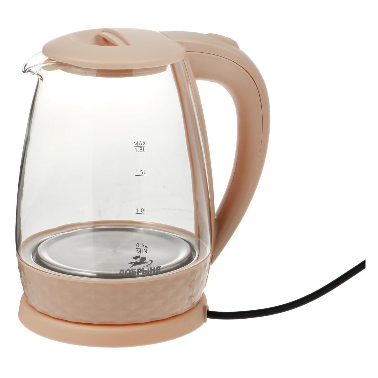 Электрочайник Добрыня DO-1252С бежевый